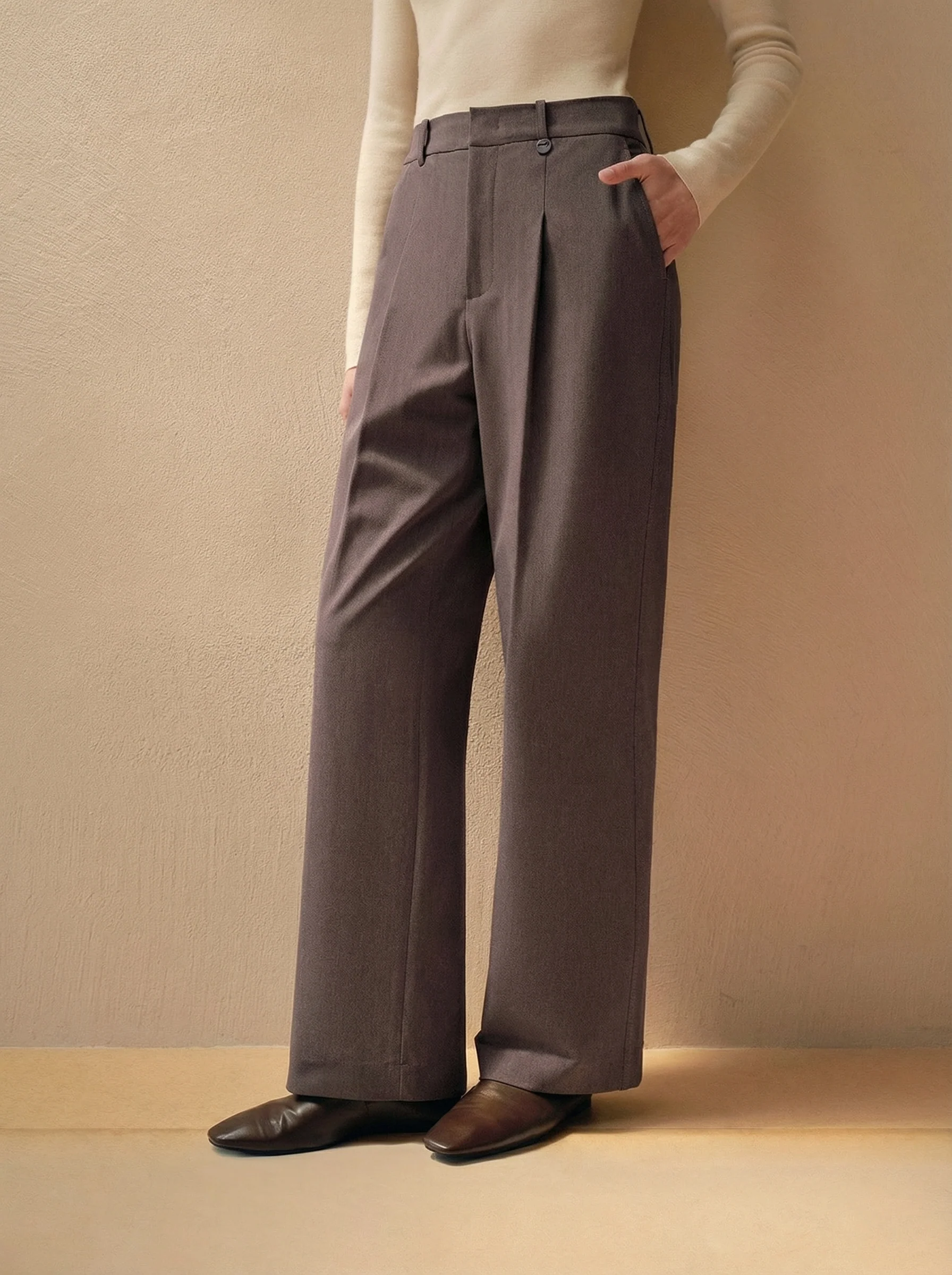 Fleece-Lined Straight-Leg Pants - Image 3