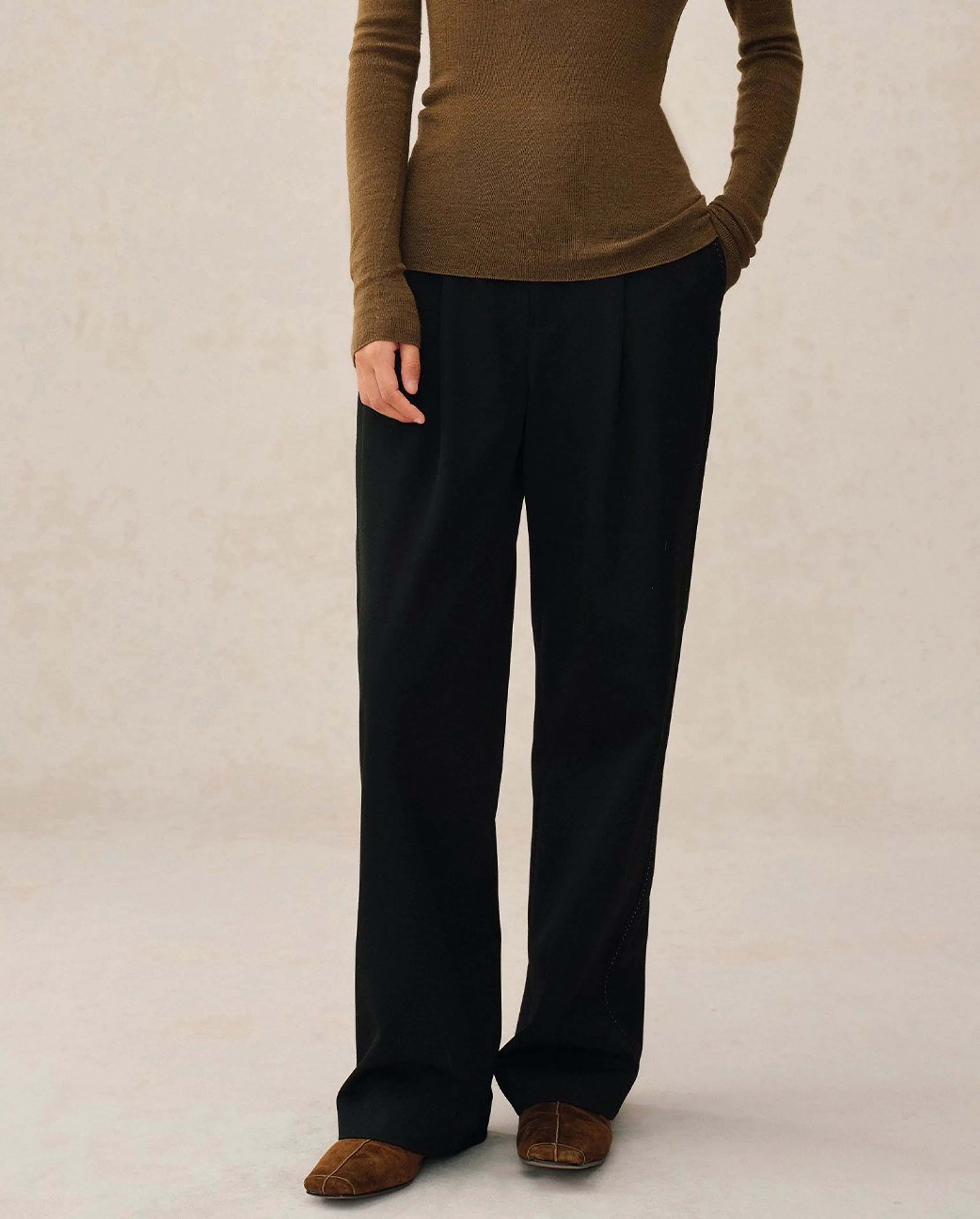 Fleece-Lined Straight-Leg Pants - Image 5