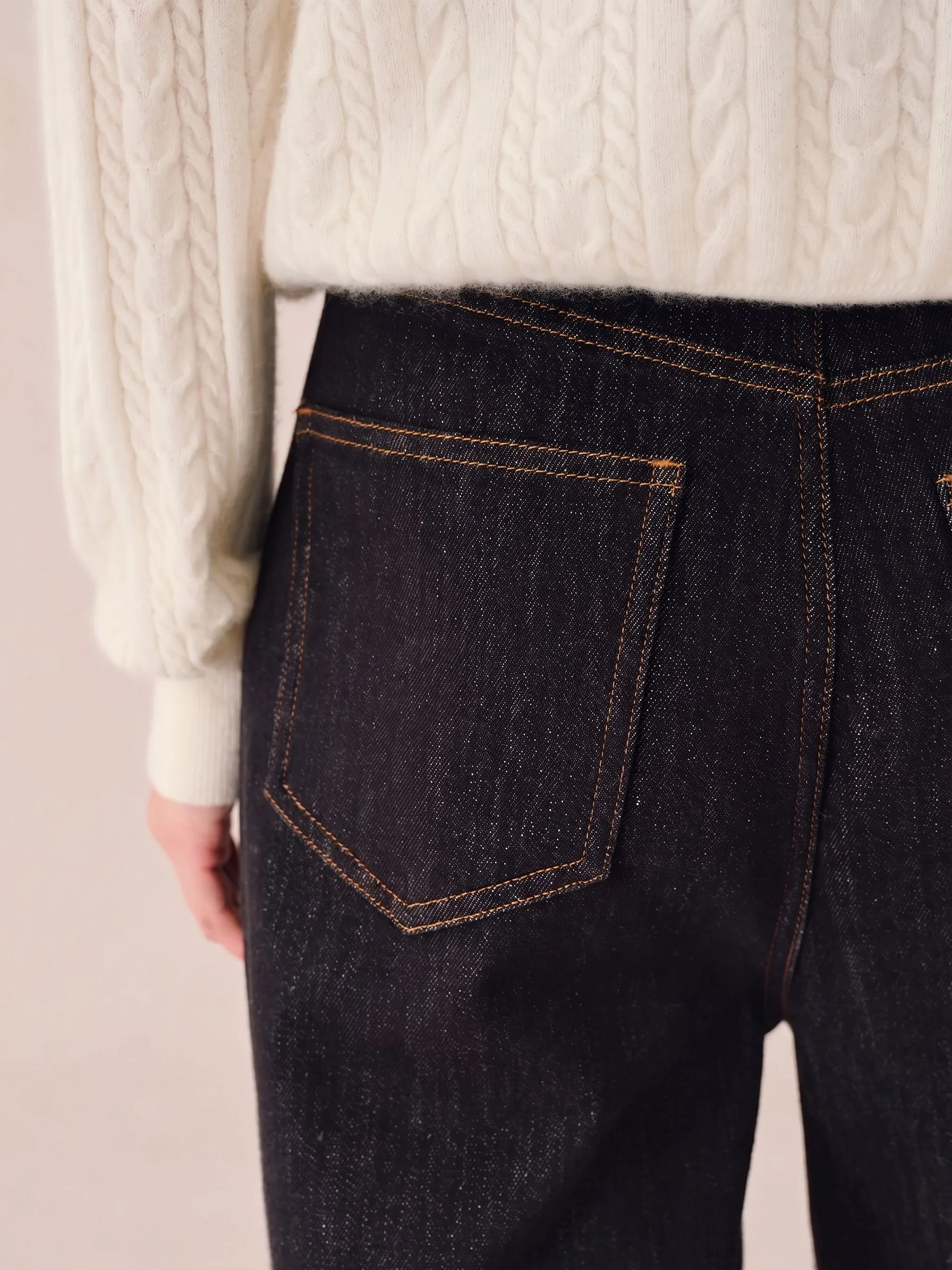 Fleece-Lined Tapered Jeans - Image 4