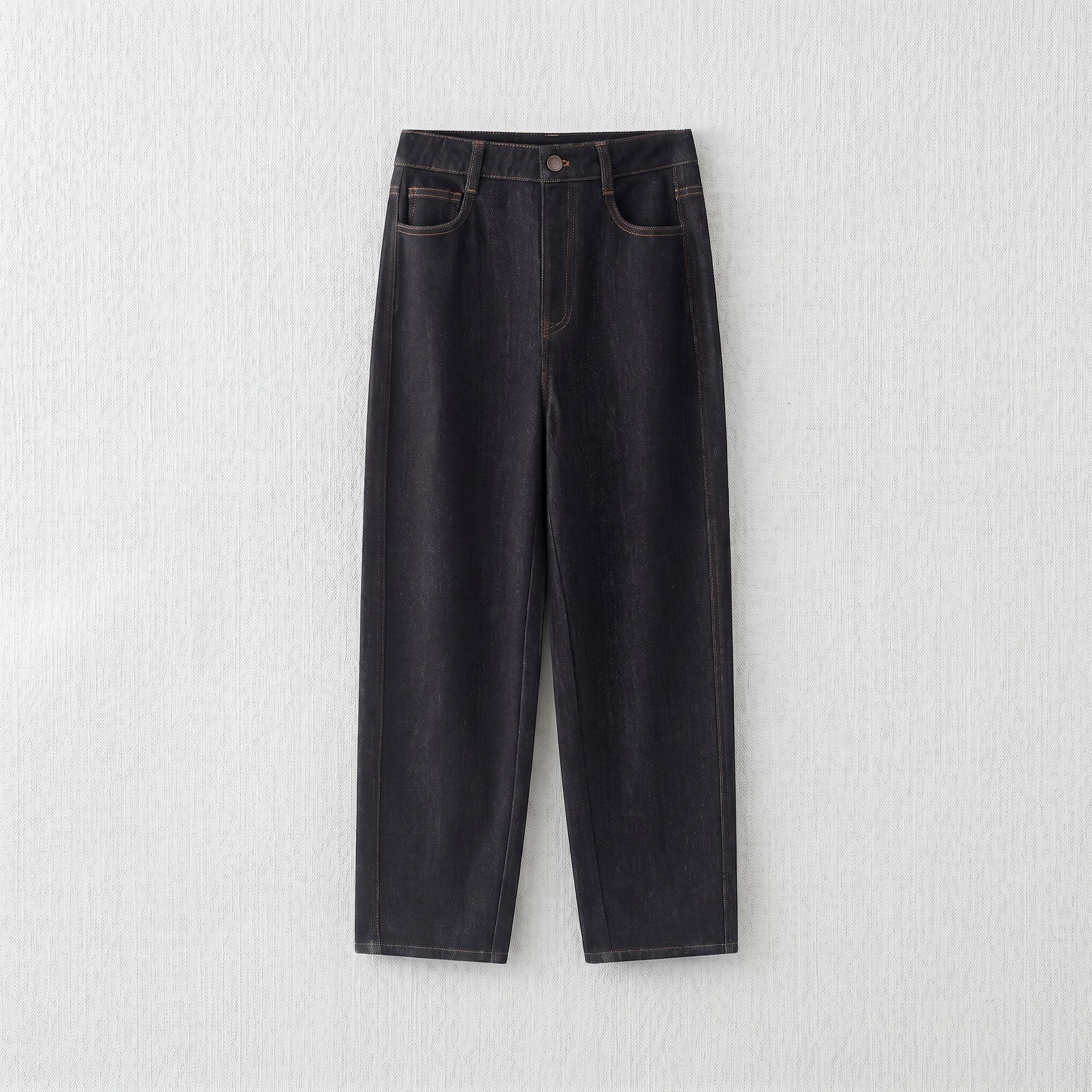 Fleece-Lined Tapered Jeans - Image 6