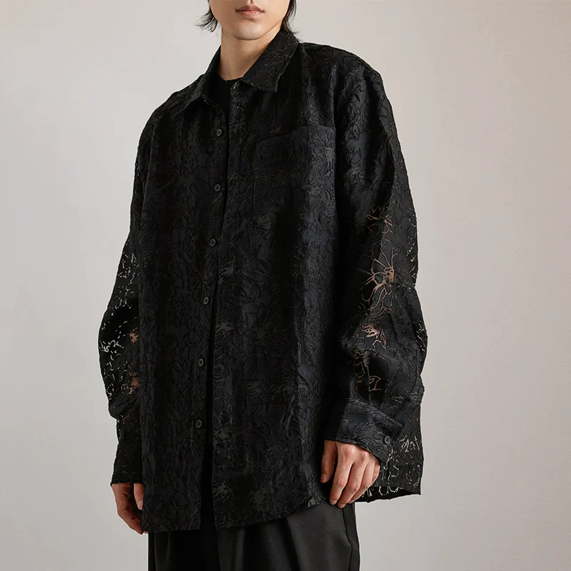 Floral Lace Button-Up Shirt - Image 3