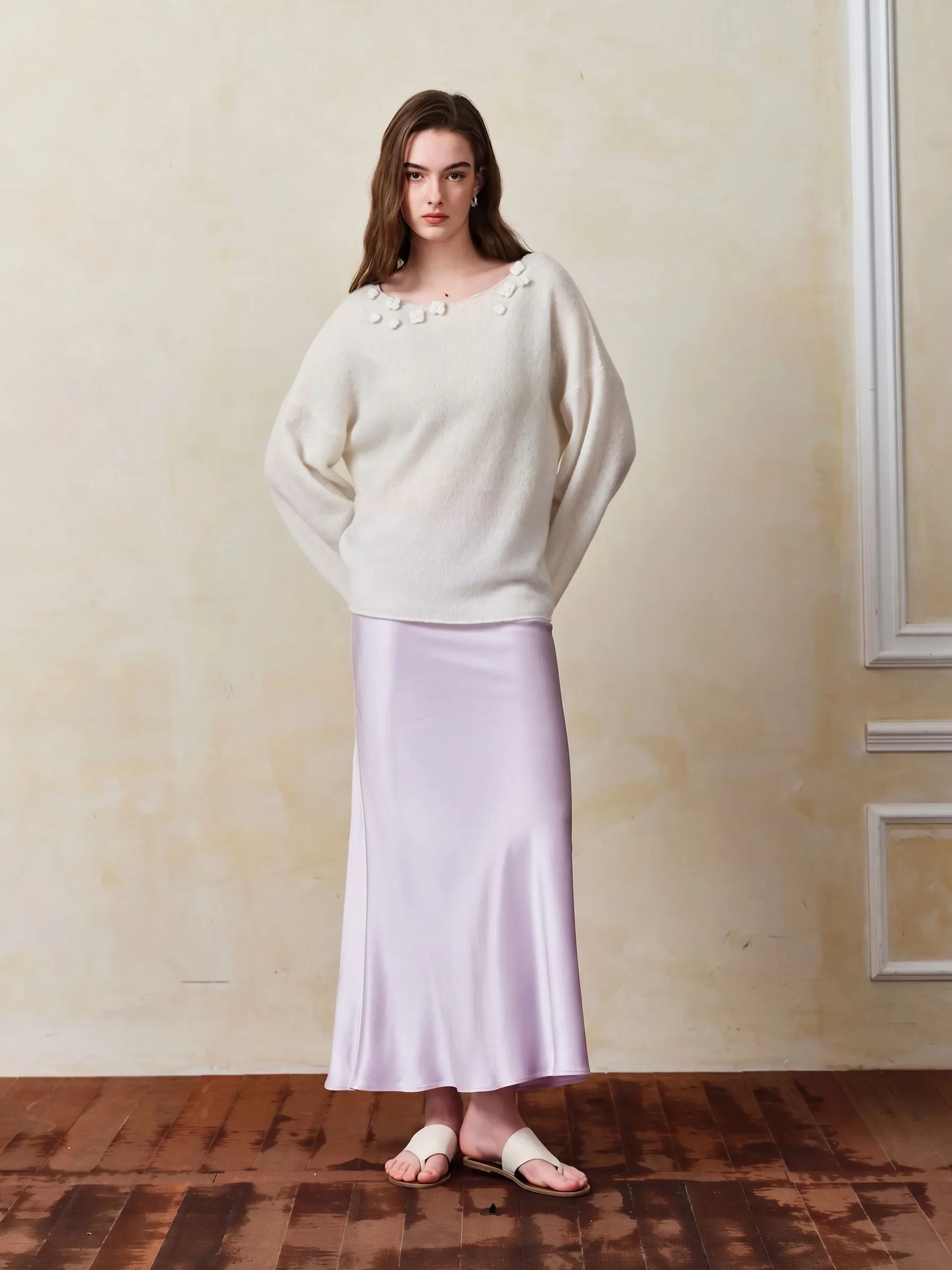 Floral Neck Sweater - Image 4