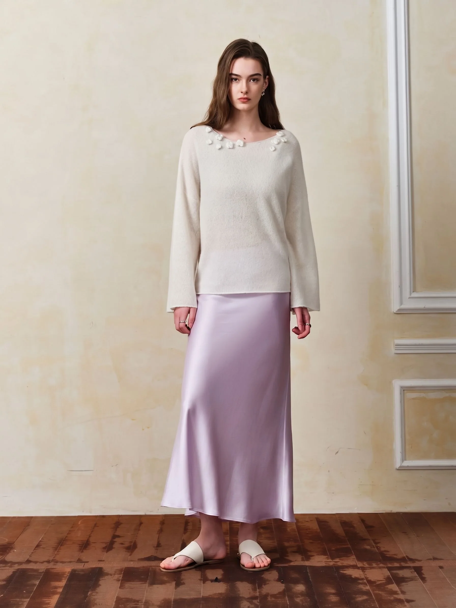 Floral Neck Sweater - Image 5