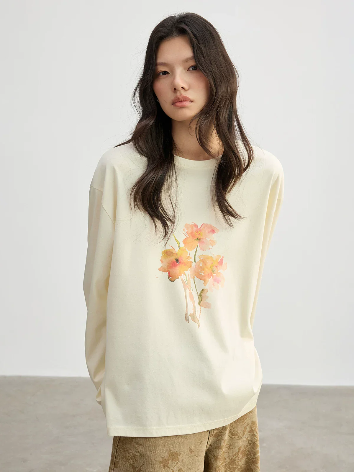 Floral Print Longsleeve Tee - Image 3