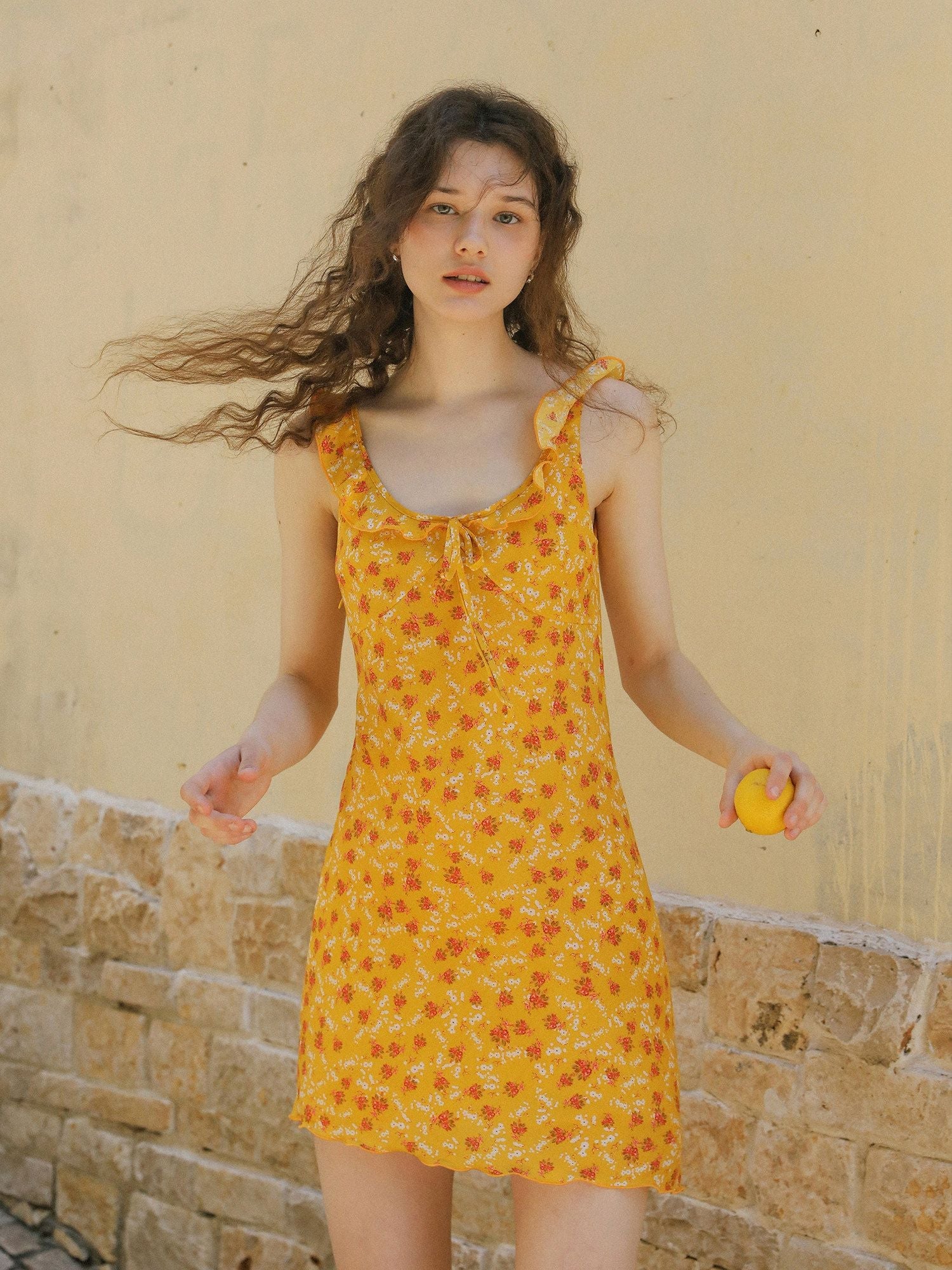 Floral Ruffle Mini Dress - Image 2