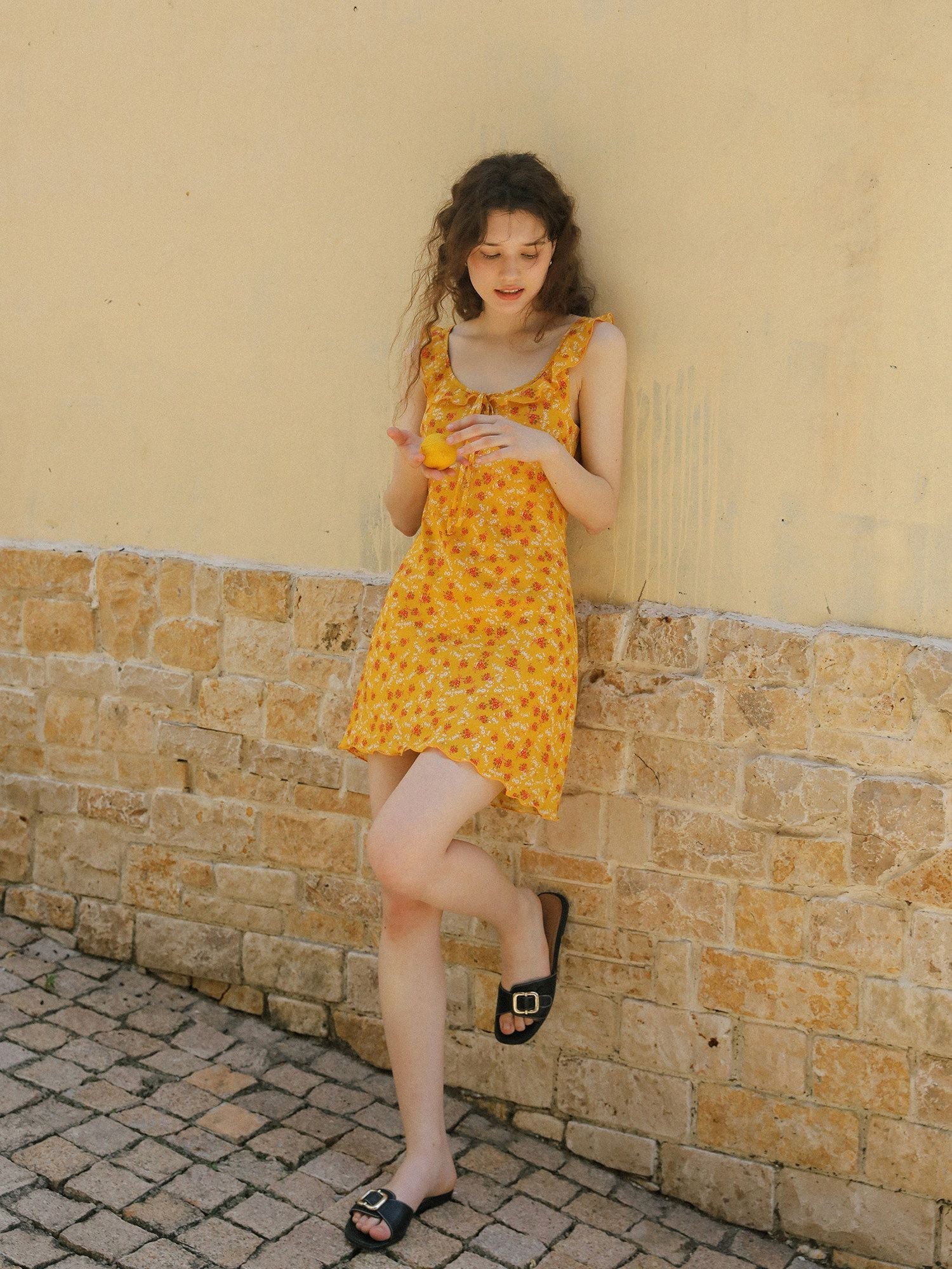 Floral Ruffle Mini Dress - Image 3