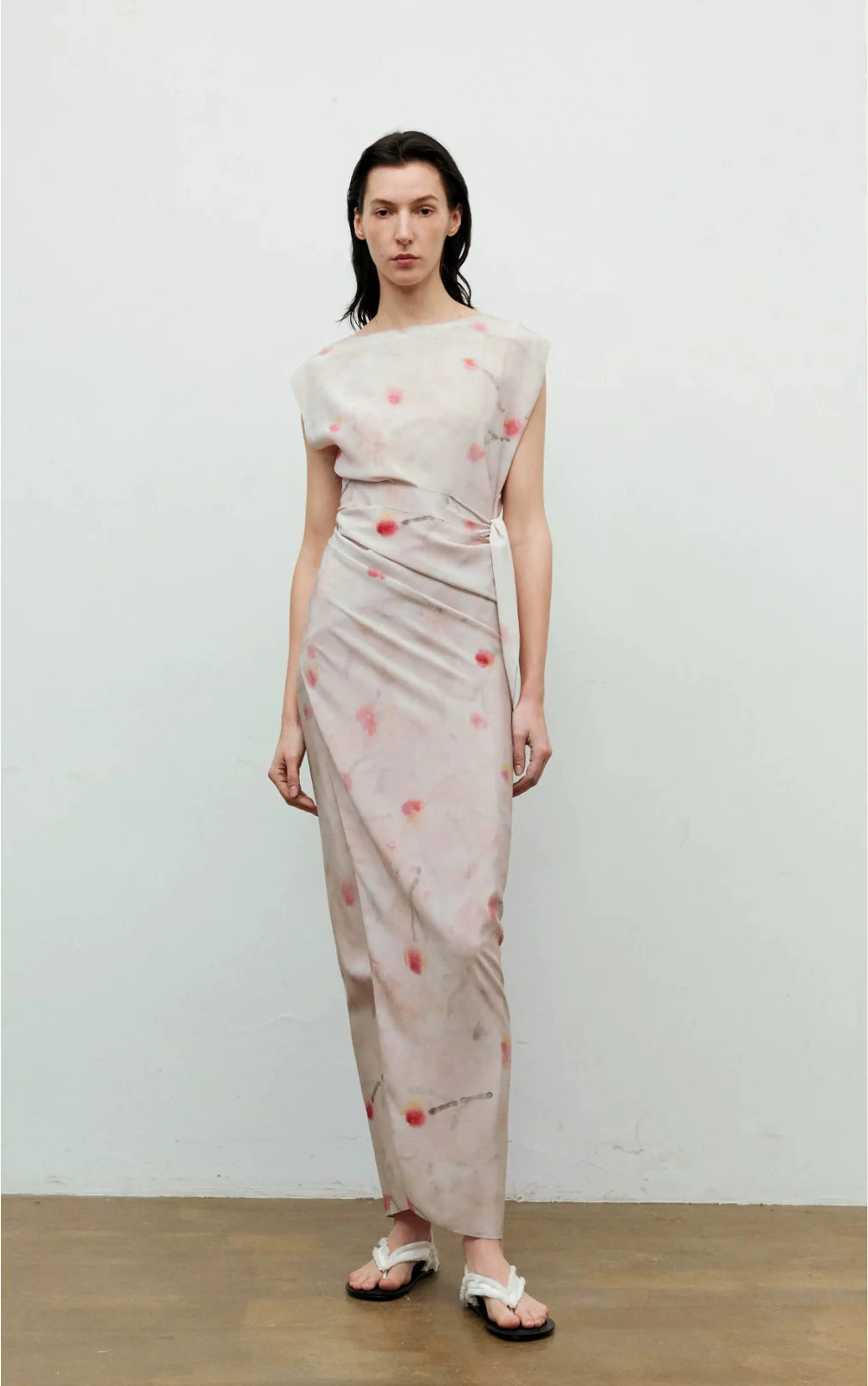 Floral Silk Wrap Dress