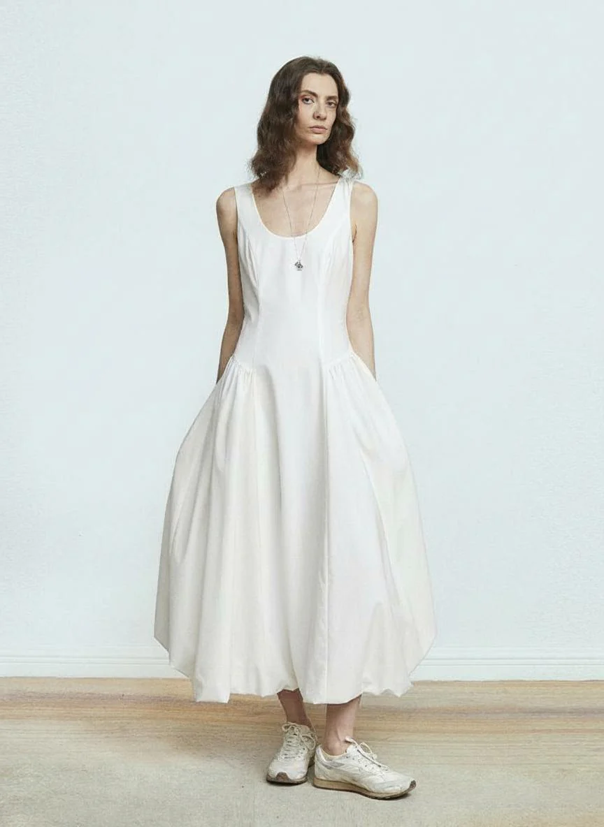 Flower Bud Midi Dress