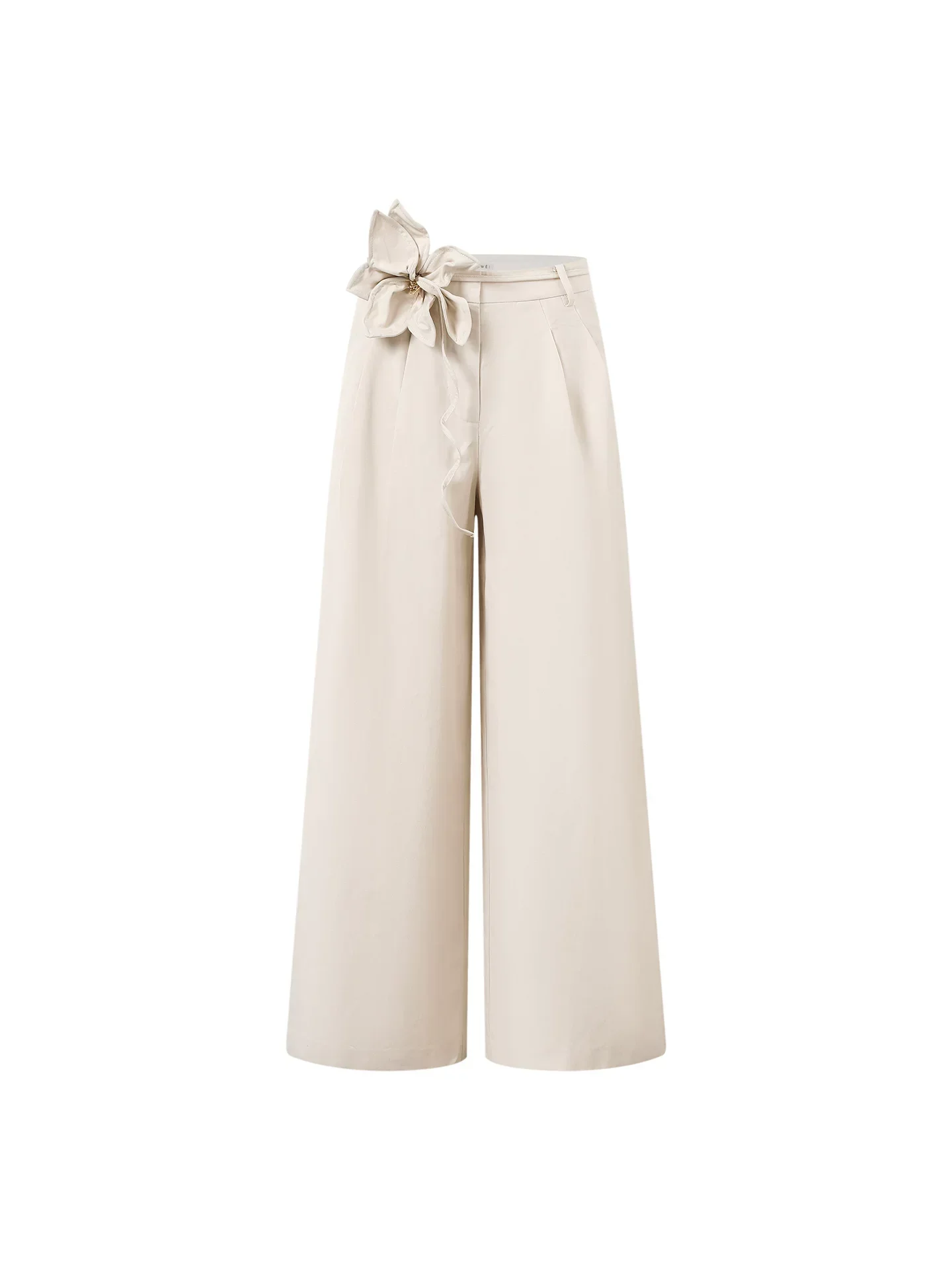 Flower Tie Wide-Leg Trousers - Image 2