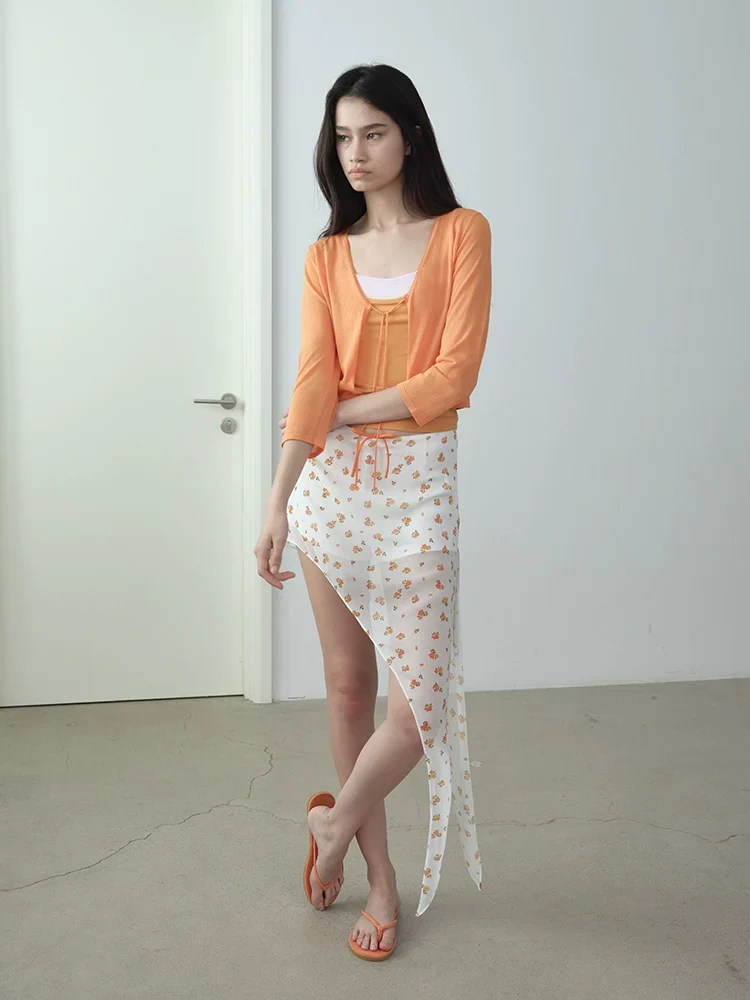 Fog Lace-Up Knit Cardigan