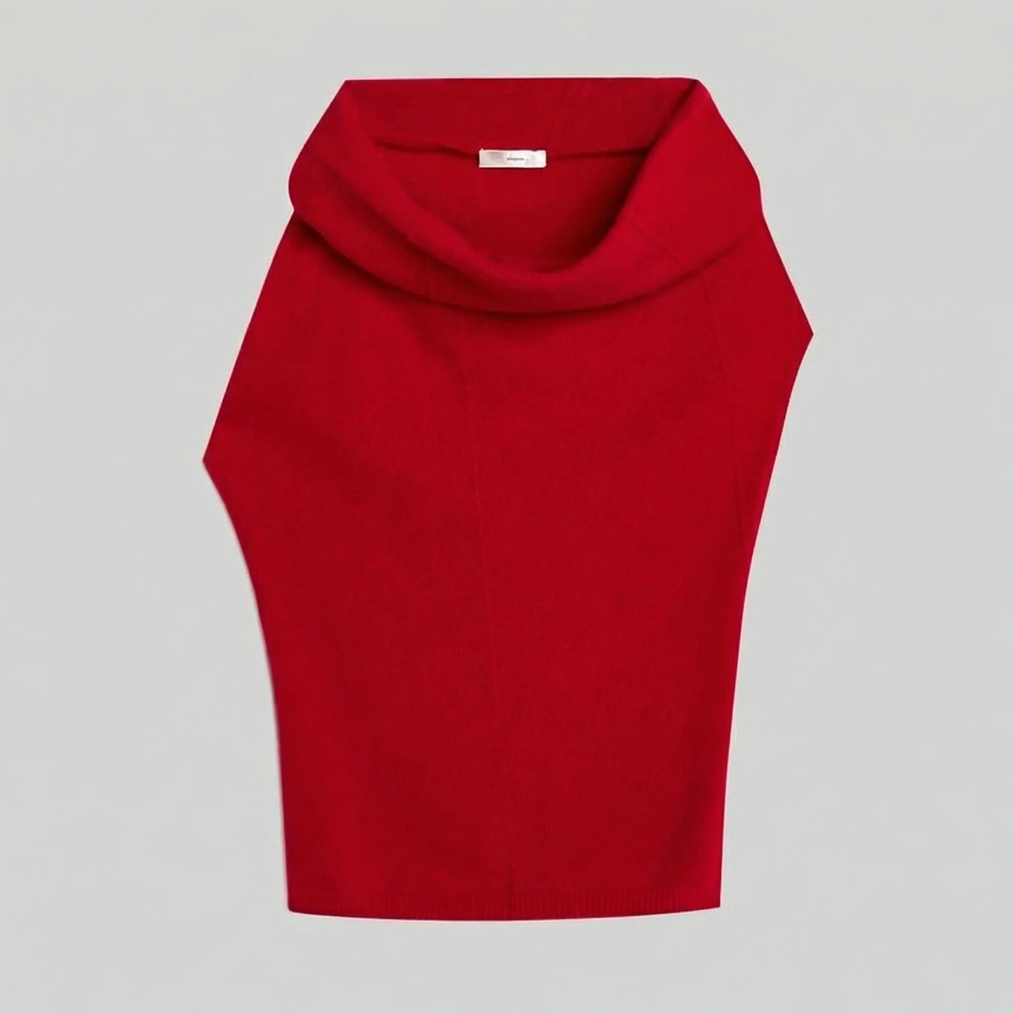 Foldover Neck Knit Top - Image 5