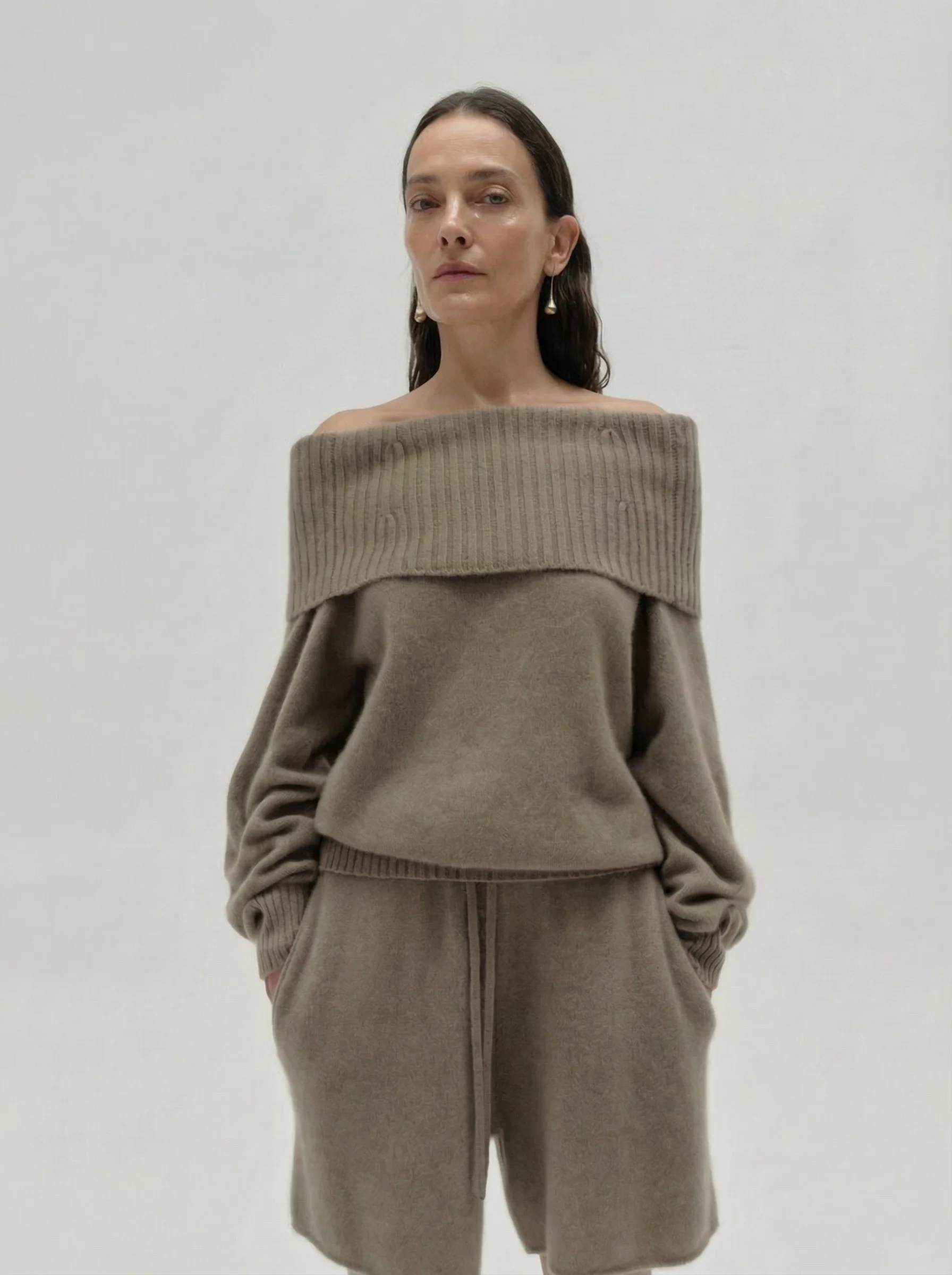 Foldover Off-Shoulder Sweater - Image 3