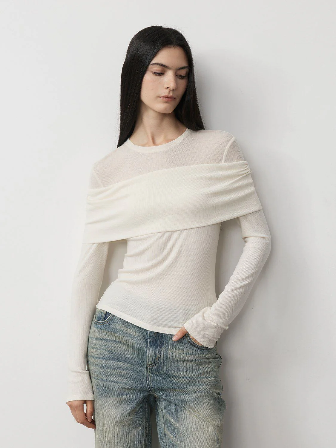 Foldover Off-Shoulder Top