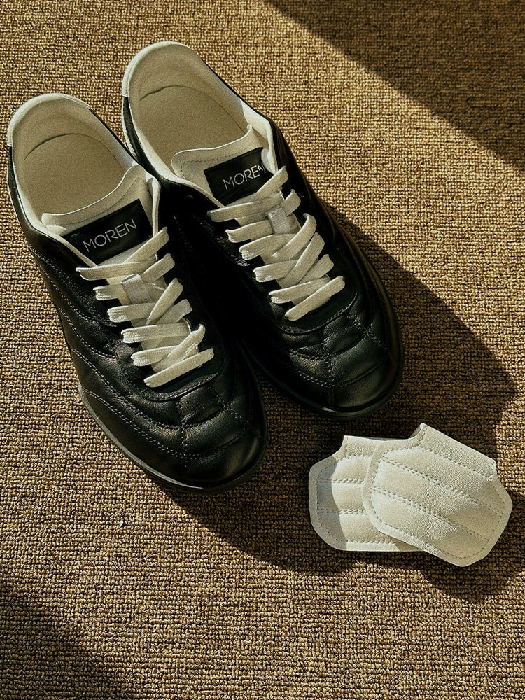 Foldover Tongue Leather Sneakers - Image 2