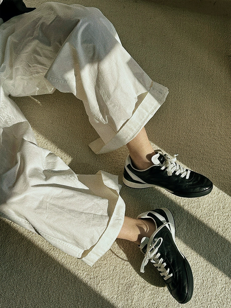 Foldover Tongue Leather Sneakers - Image 4