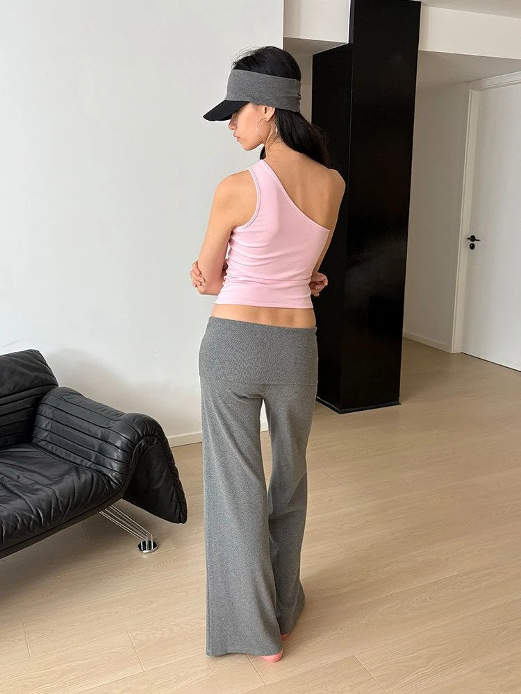 Foldover Wide-Leg Pants - Image 2