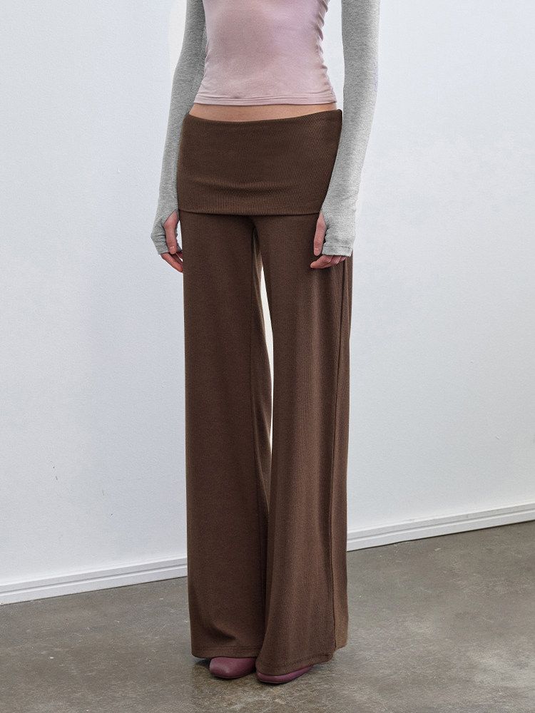 Foldover Wide-Leg Pants - Image 3