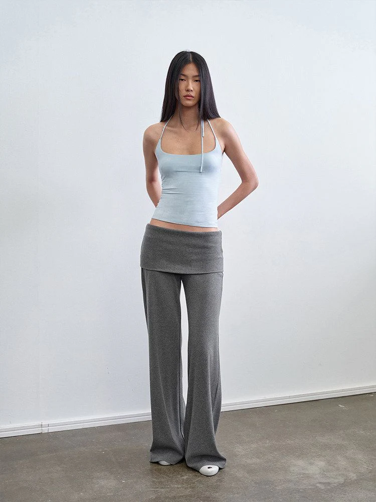 Foldover Wide-Leg Pants - Image 4