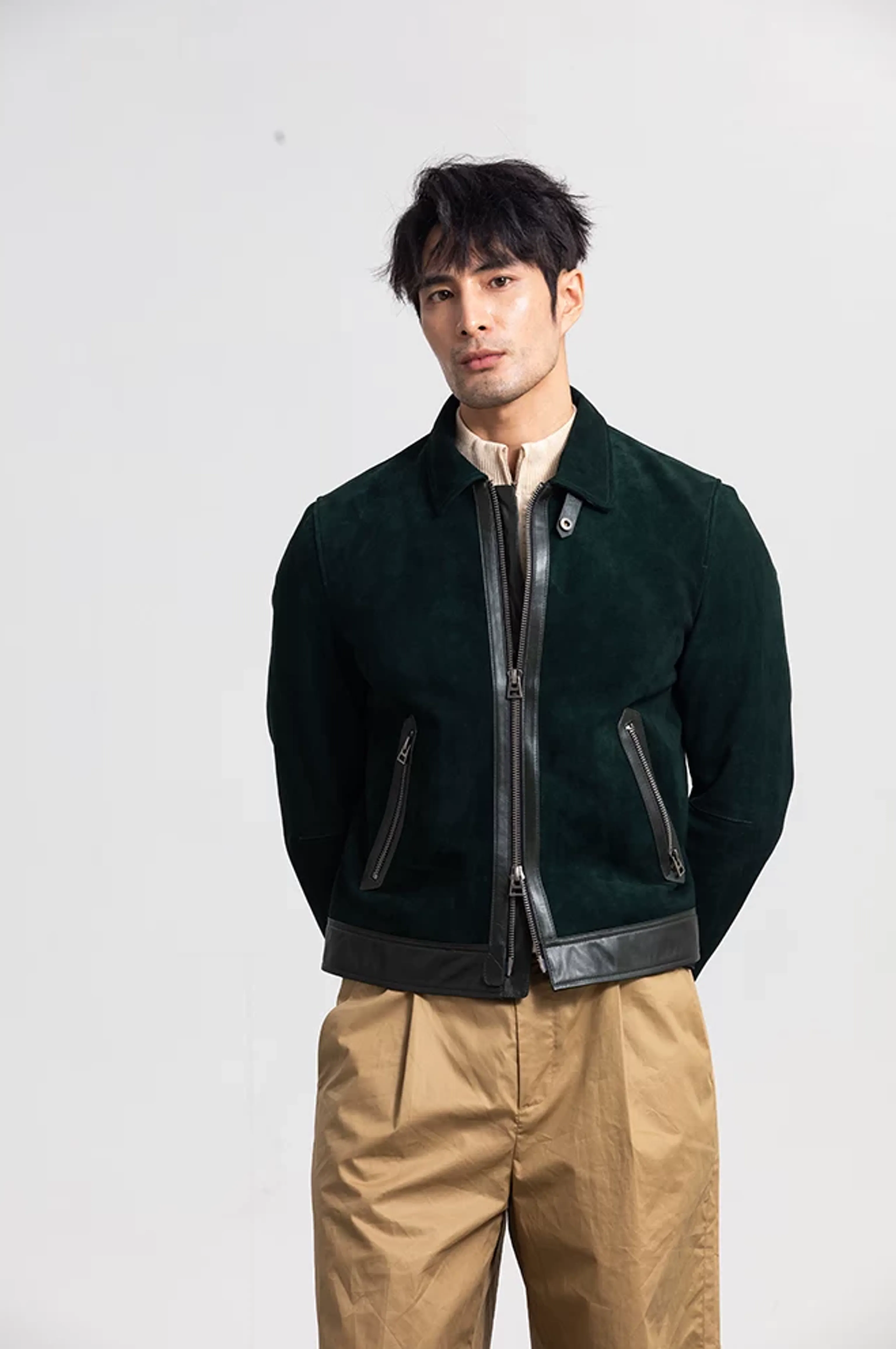 Forest Suede Moto Jacket - Image 2