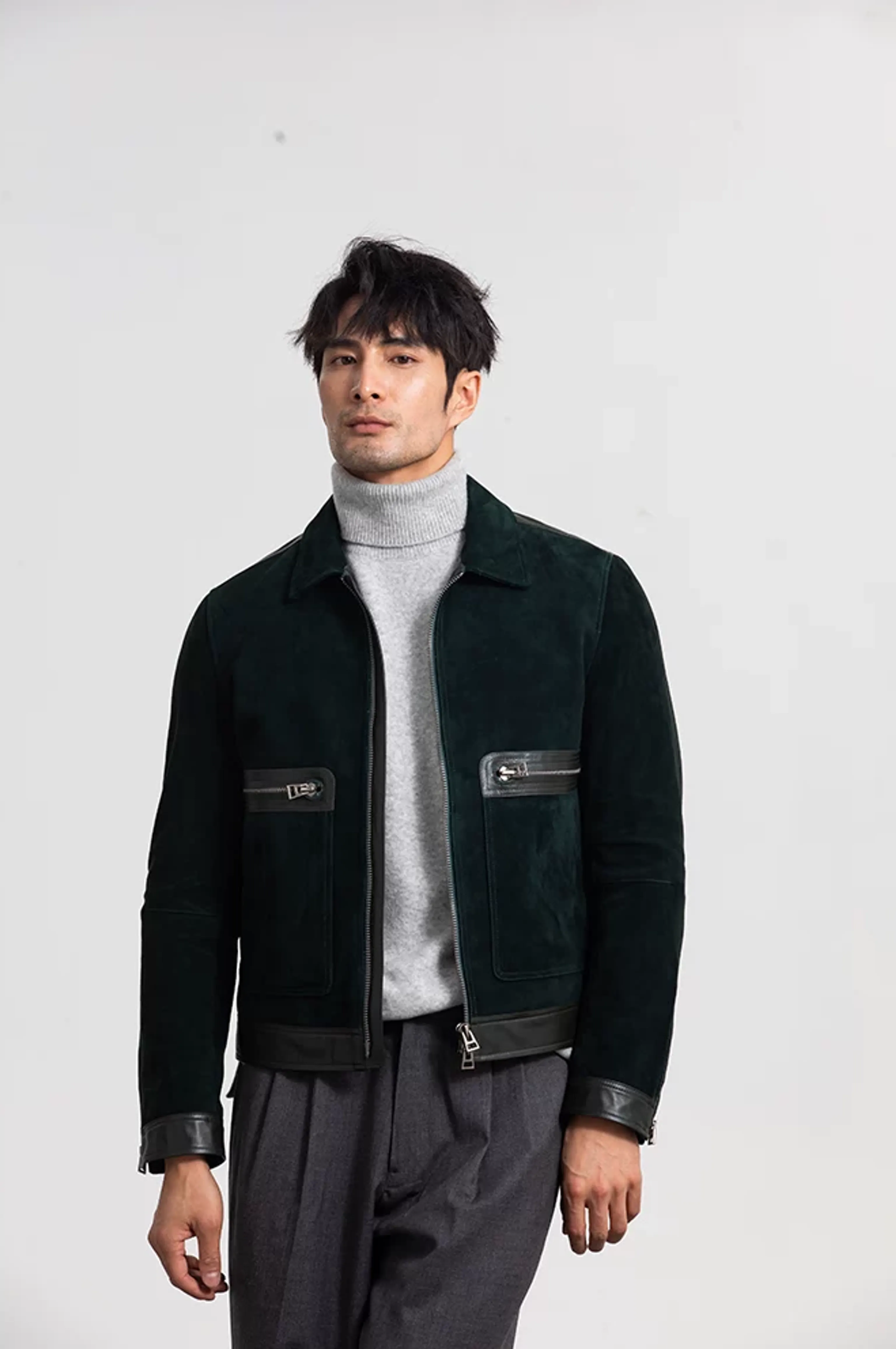 Forest Suede Zip Jacket