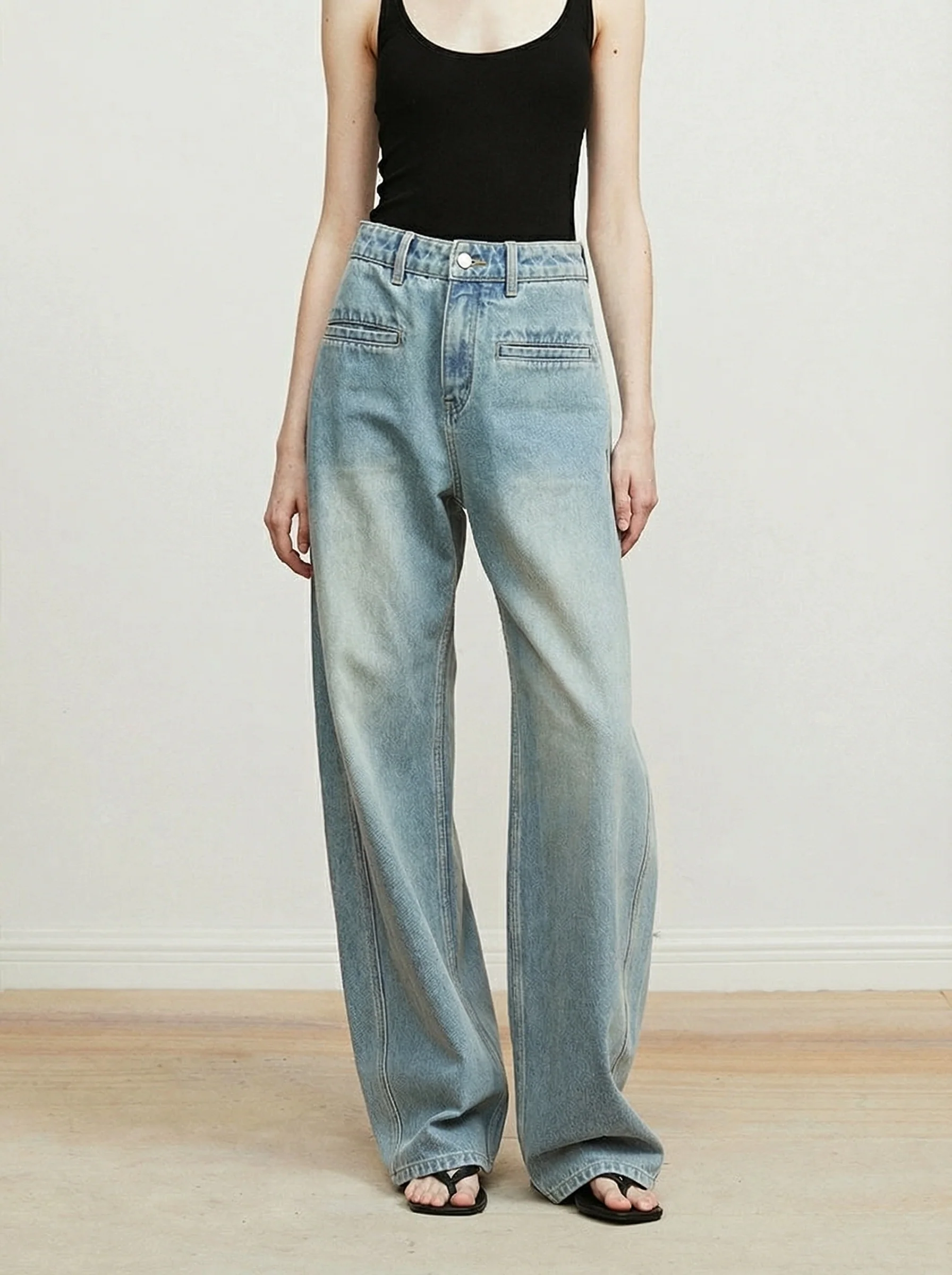 Forward Seam Wide-Leg Jeans - Image 4