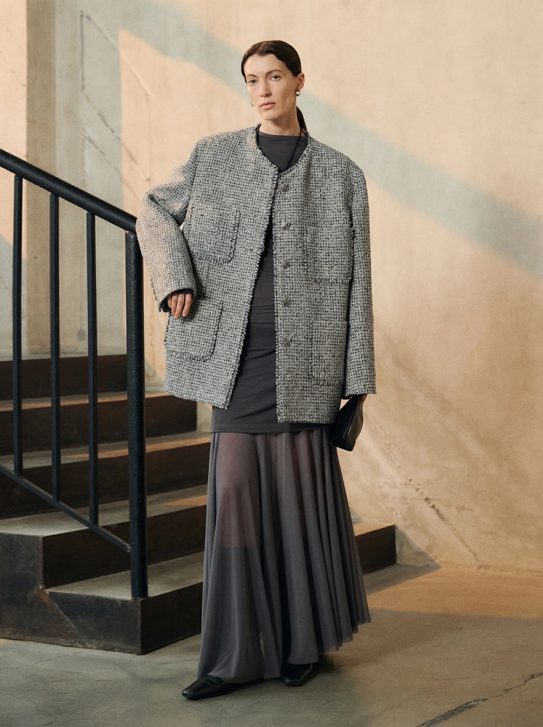 Four-Pocket Tweed Jacket - Image 3