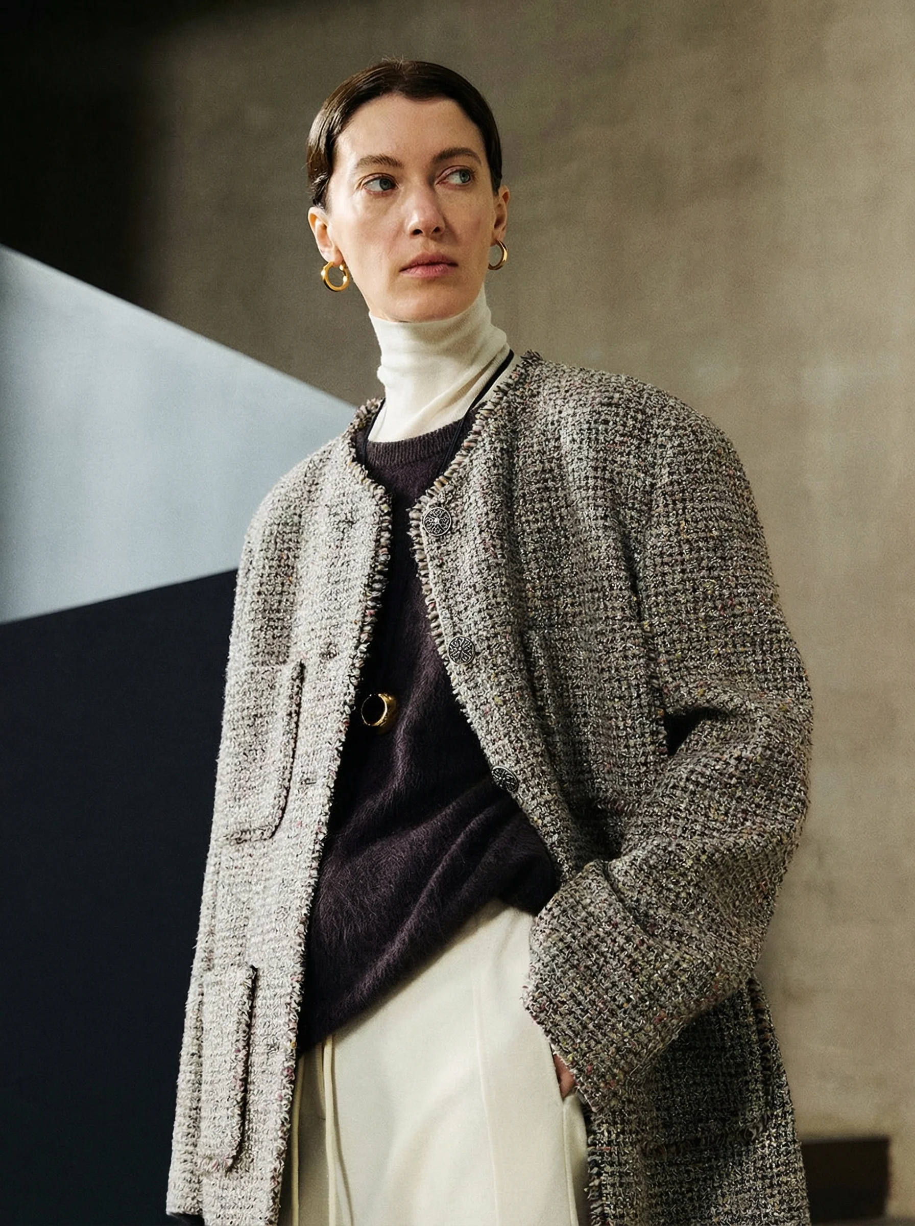 Four-Pocket Tweed Jacket - Image 4