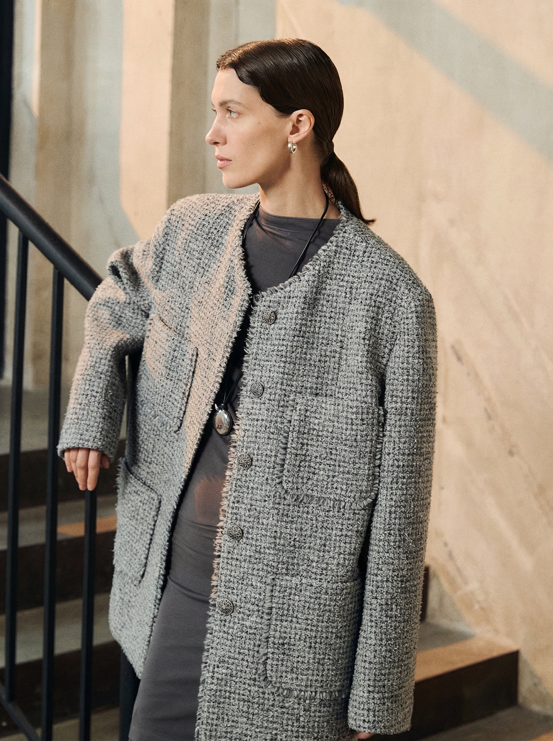 Four-Pocket Tweed Jacket - Image 6
