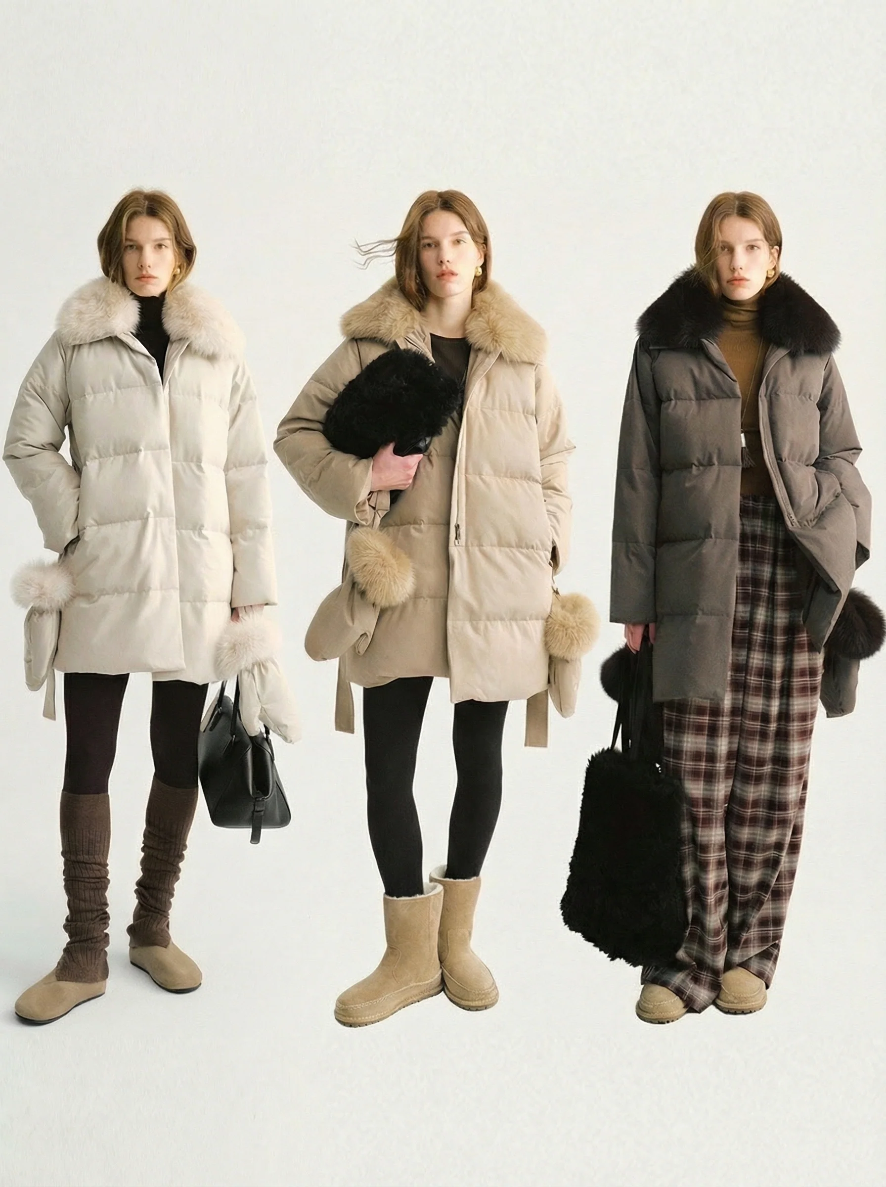 Fox Fur Collar Down Parka - Image 3