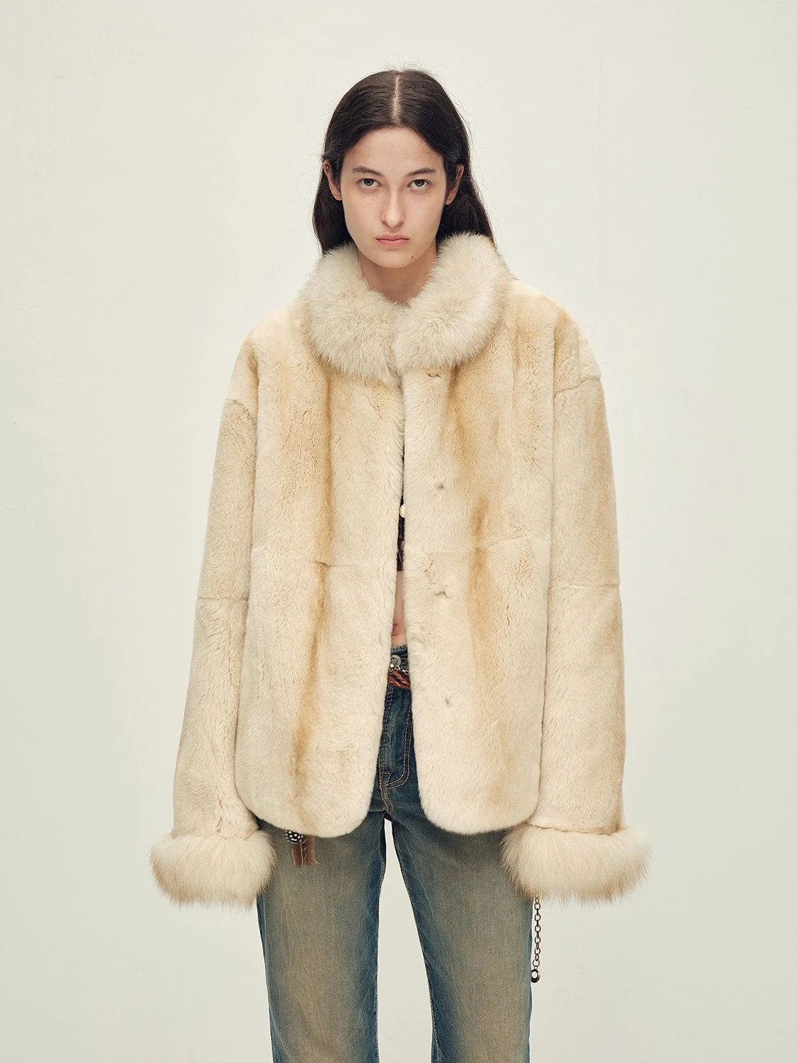 Fox-Trim Fur Jacket - Image 5