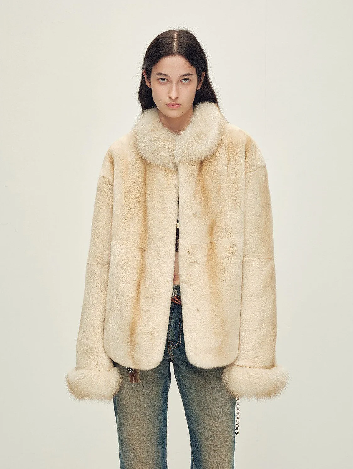 Fox-Trim Fur Jacket - Image 6