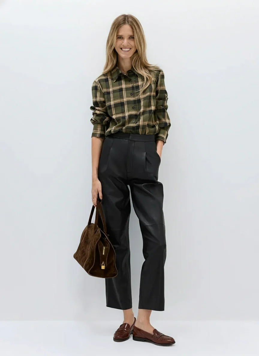 Frankie Italian Lambskin Tapered Pants