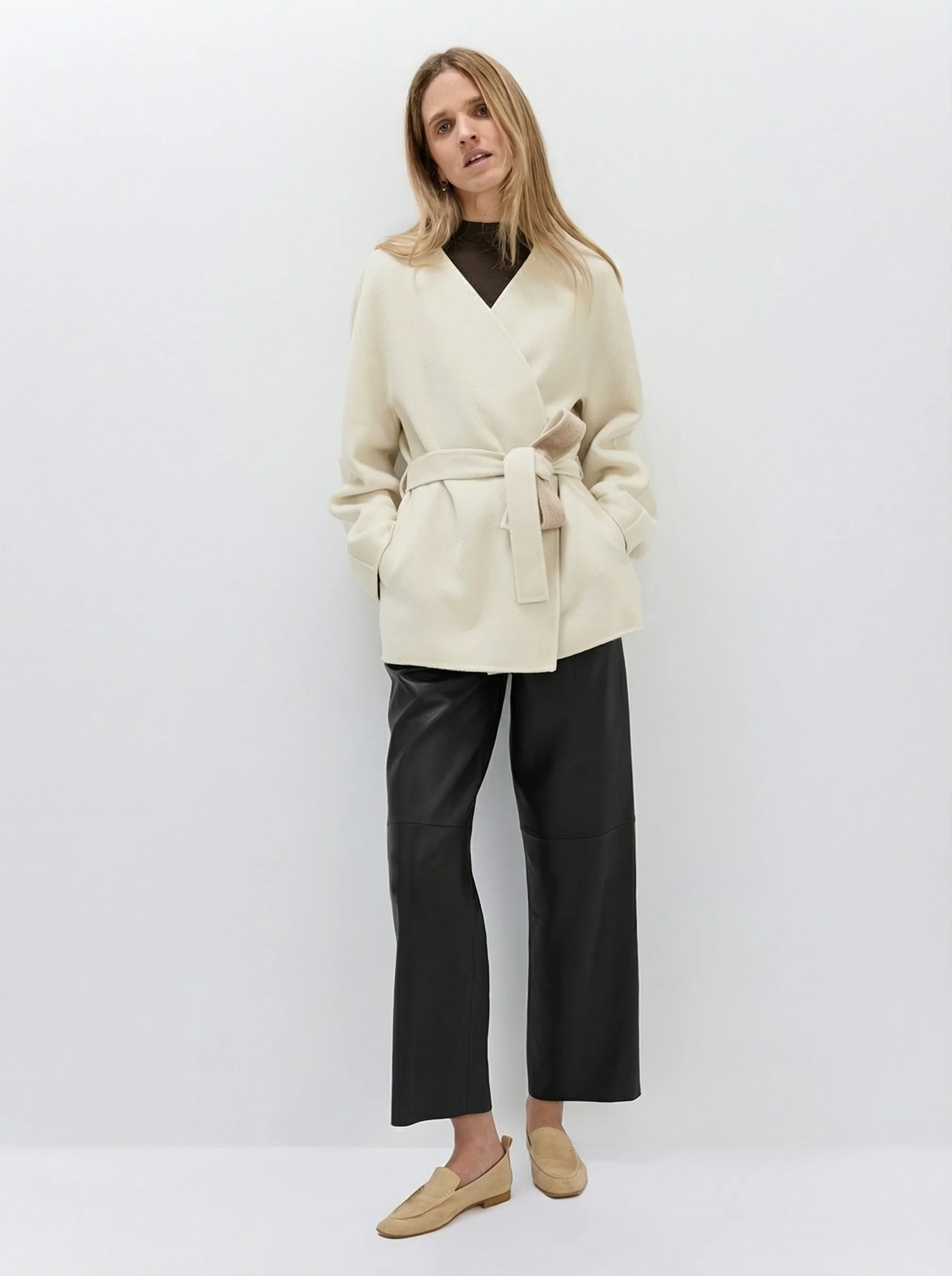 Frankie Italian Lambskin Tapered Pants - Image 3