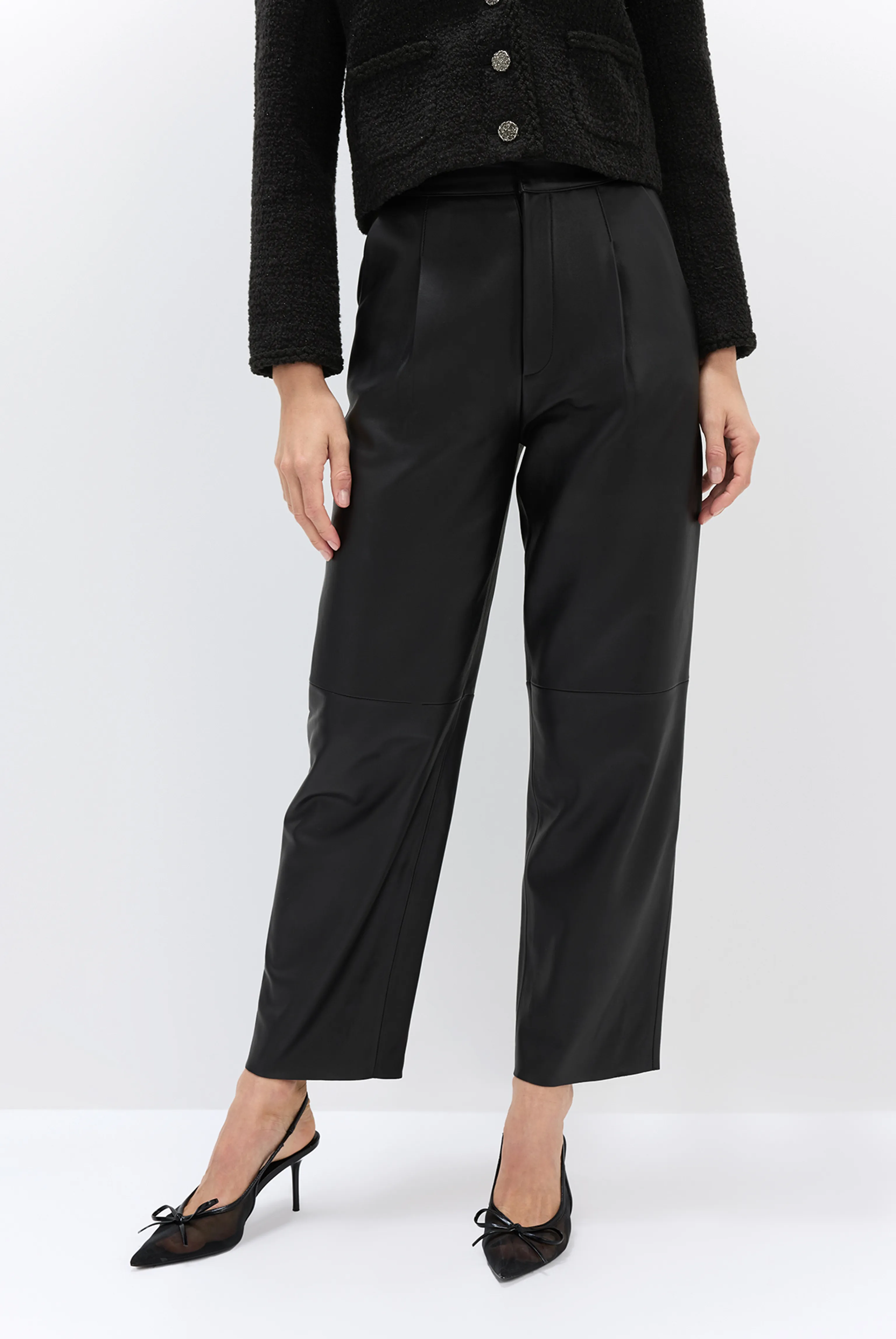 Frankie Italian Lambskin Tapered Pants - Image 5