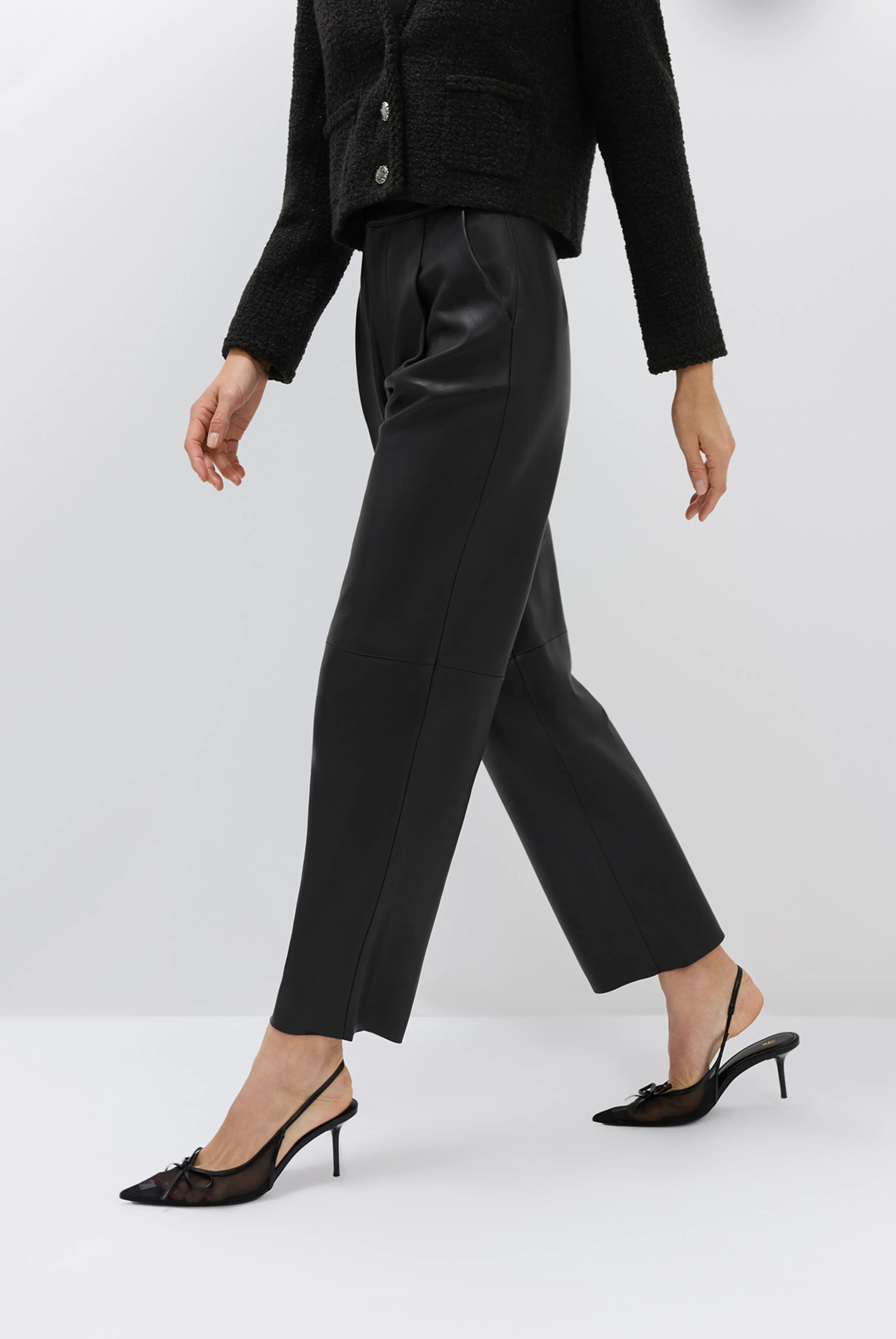 Frankie Italian Lambskin Tapered Pants - Image 6
