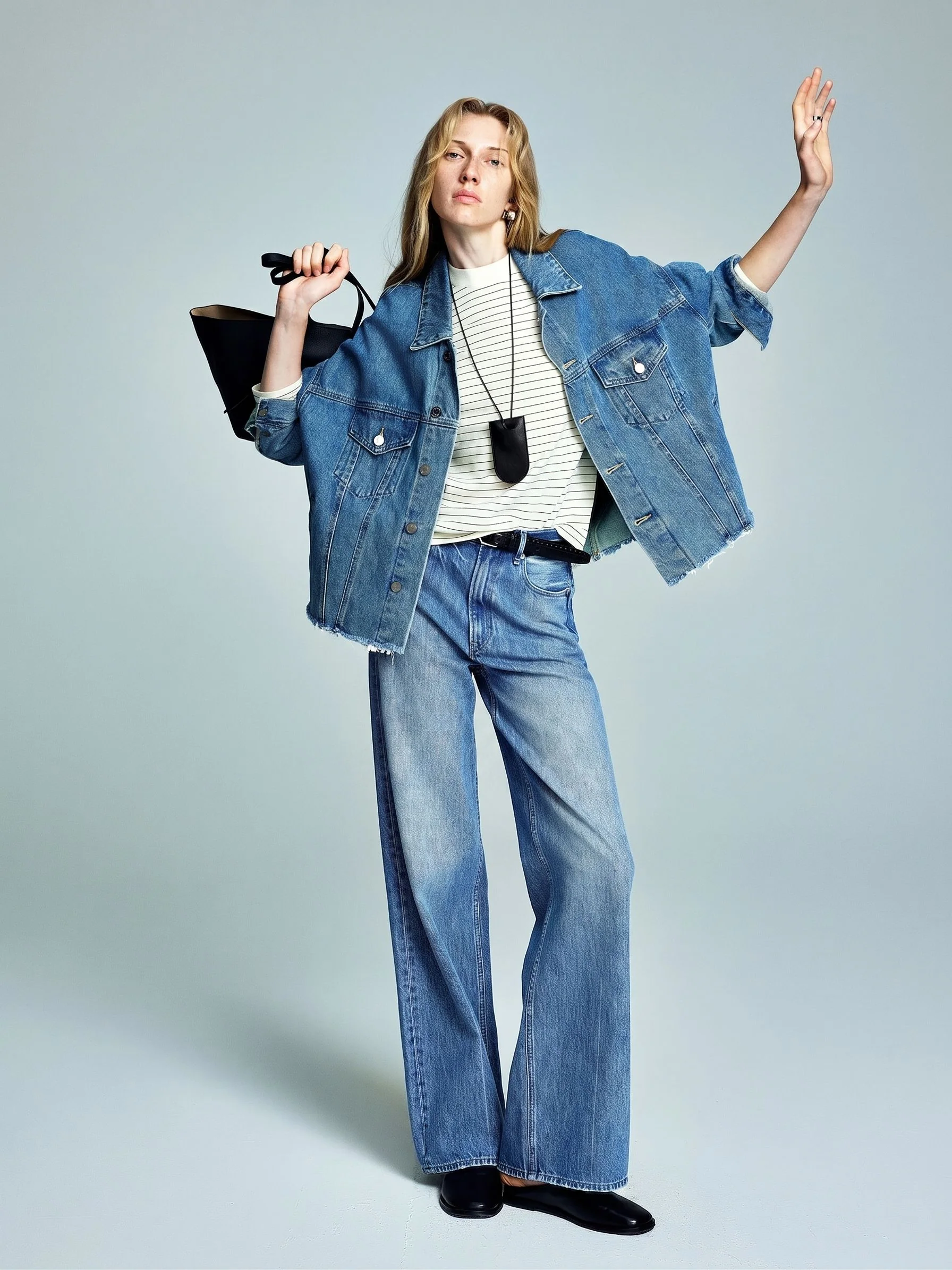 Frayed Hem Denim Jacket - Image 4