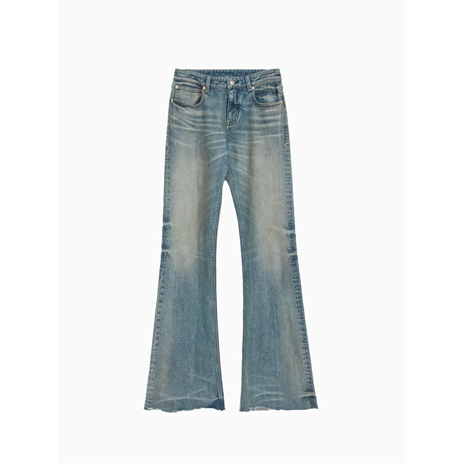 Frayed Hem Flare Jeans - Image 7