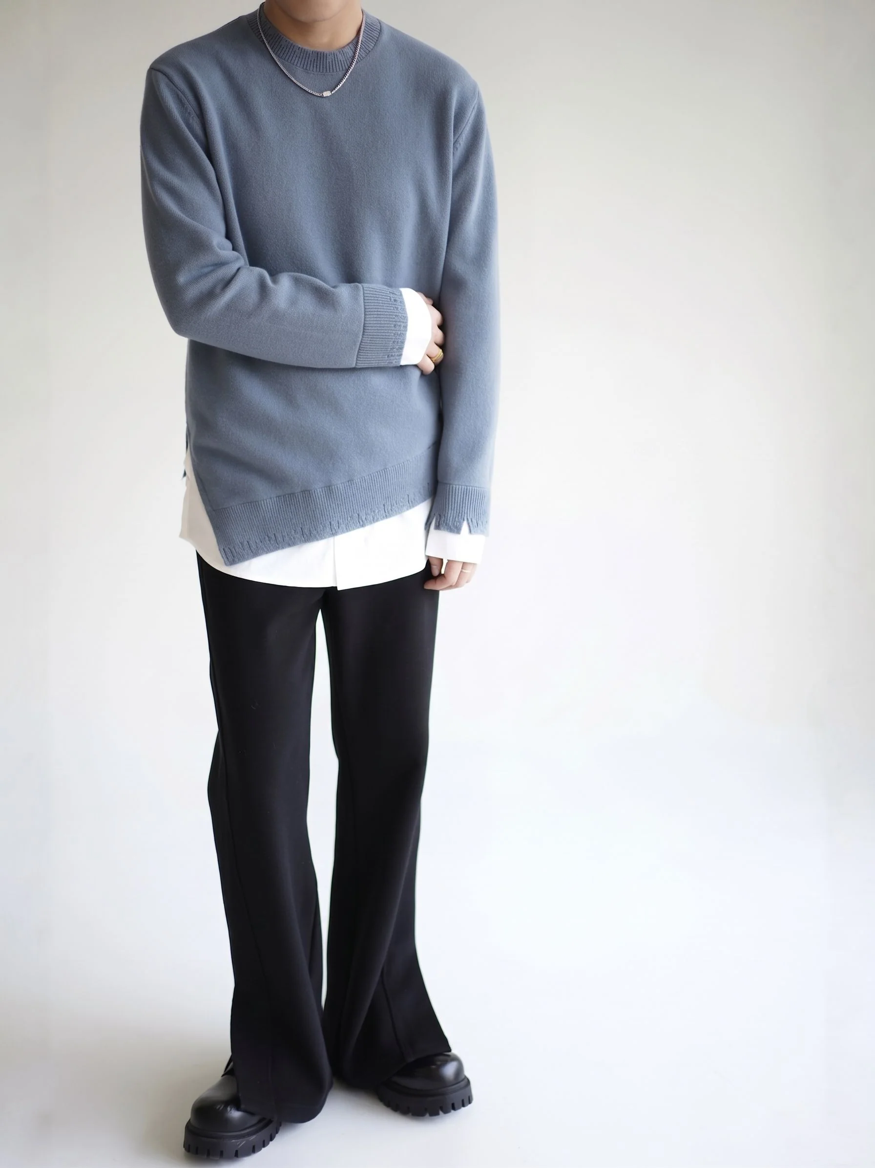 Frayed Hem Sweater