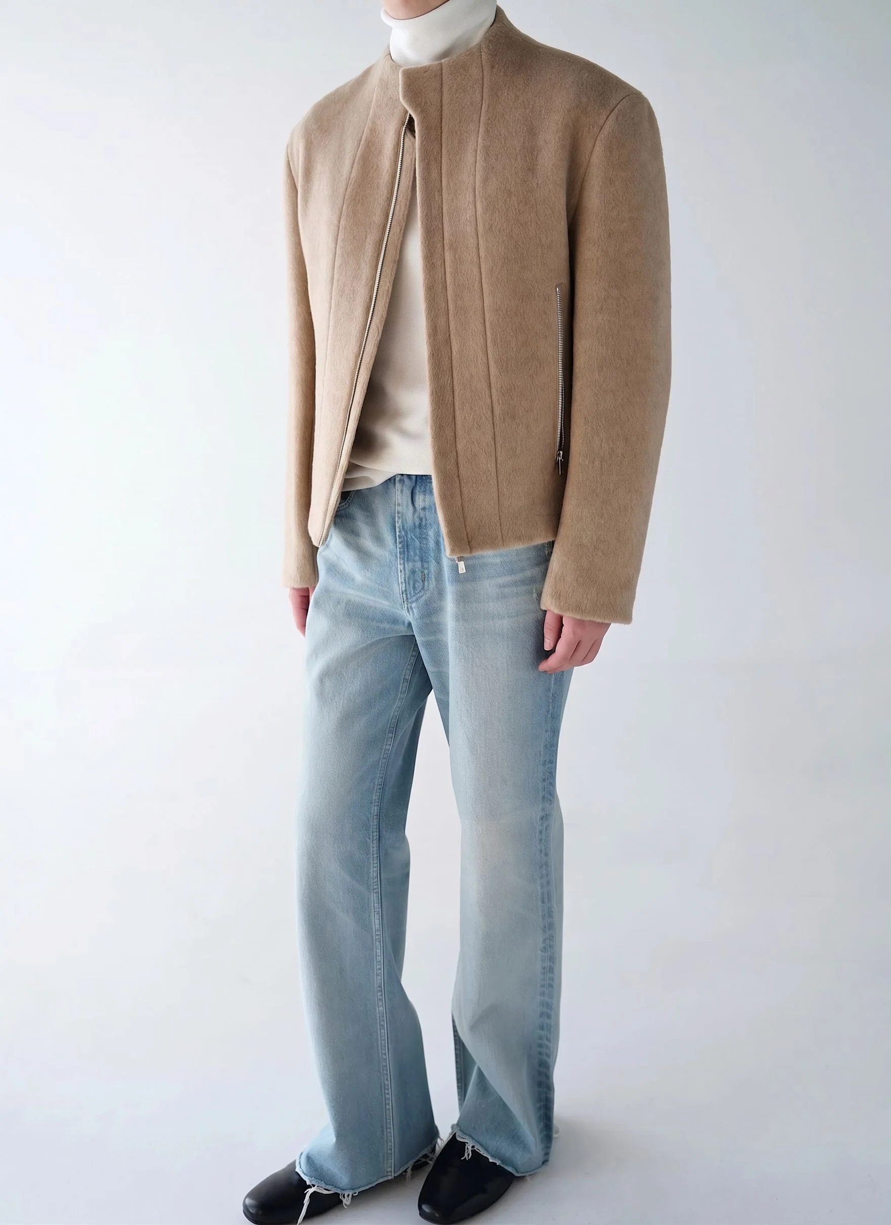 Frayed Hem Wide Jeans - Image 6