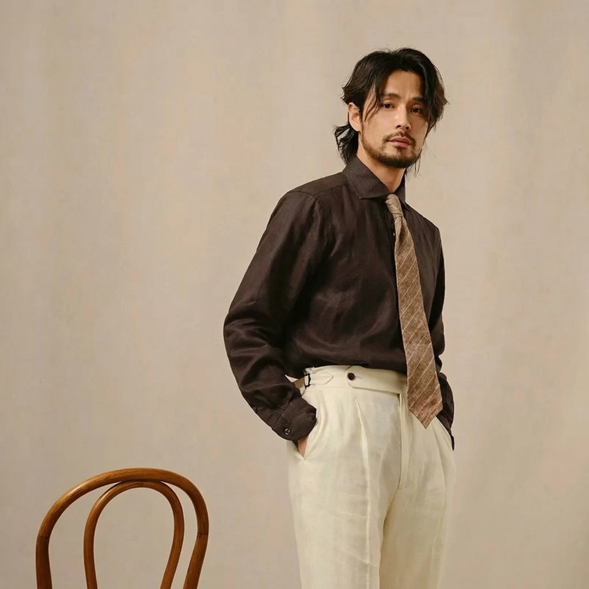French Linen Button-Up Shirt - Image 10