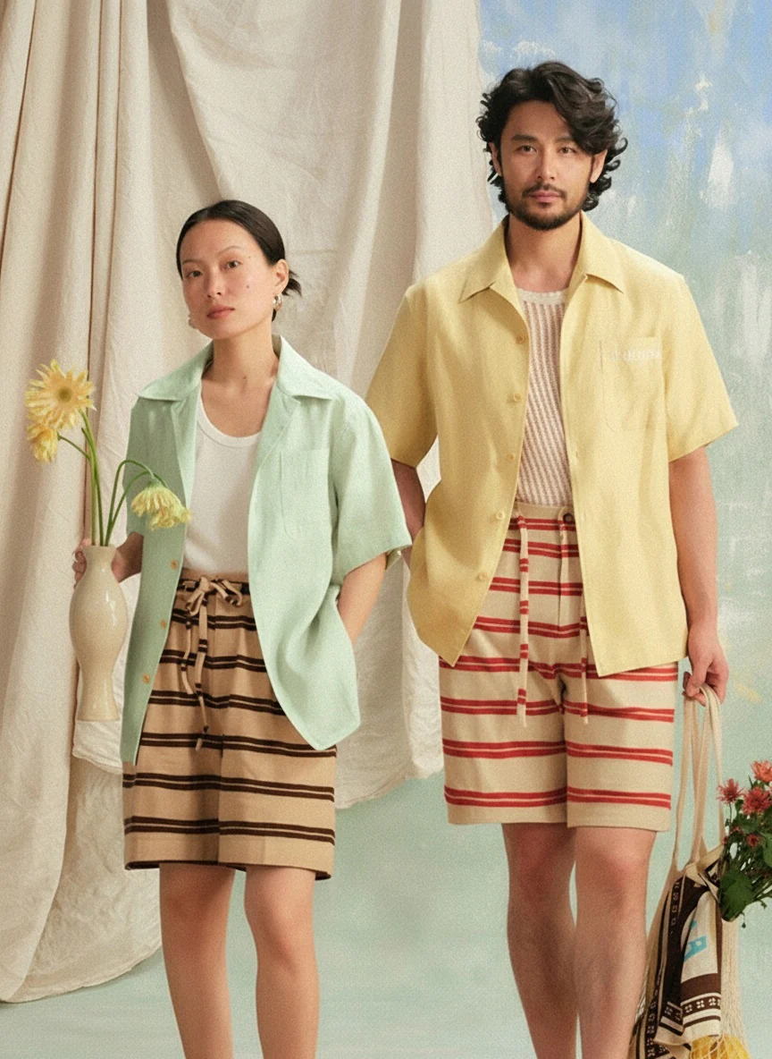 French Linen Camp-Collar Shirt