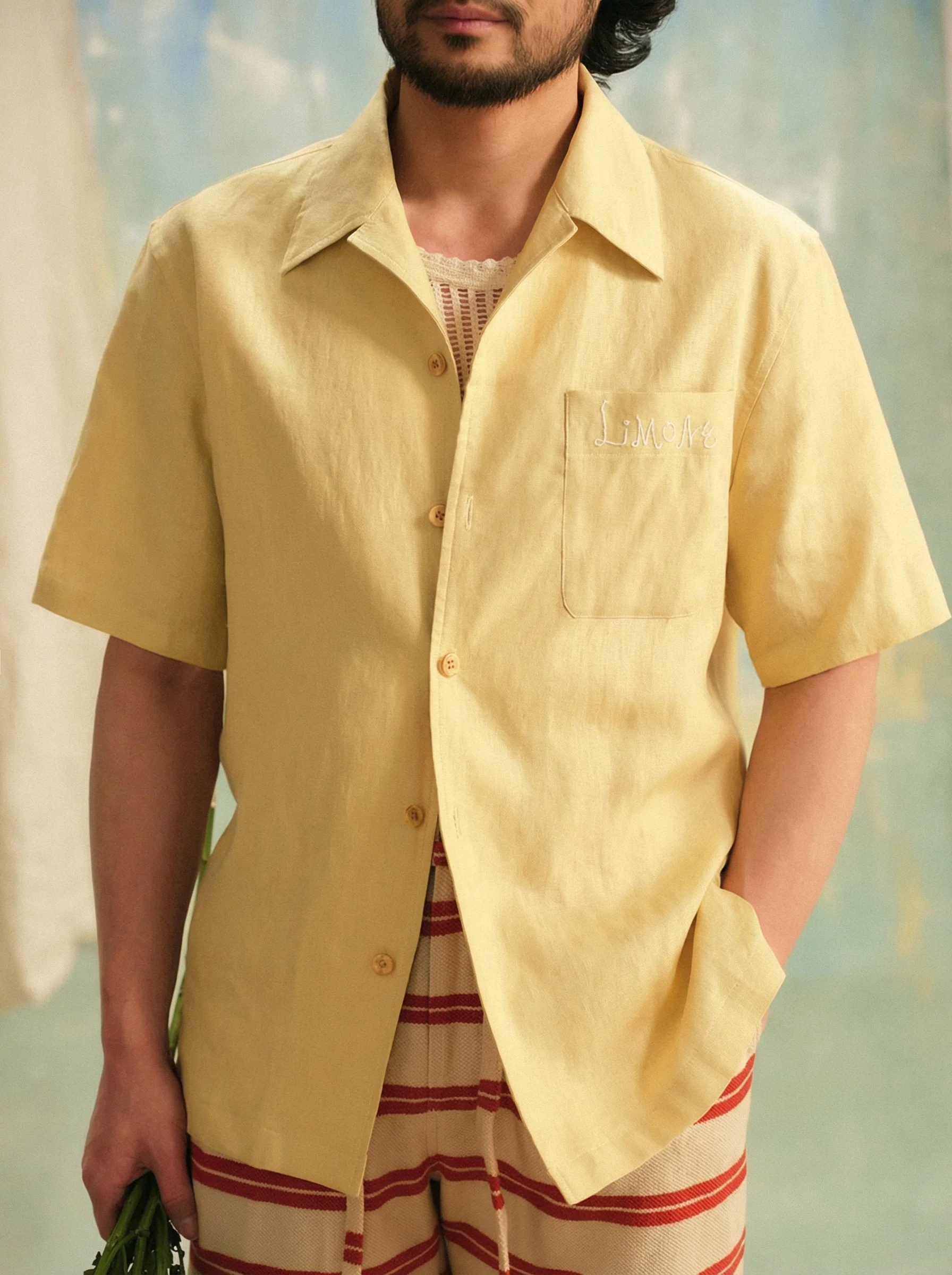 French Linen Camp-Collar Shirt - Image 4