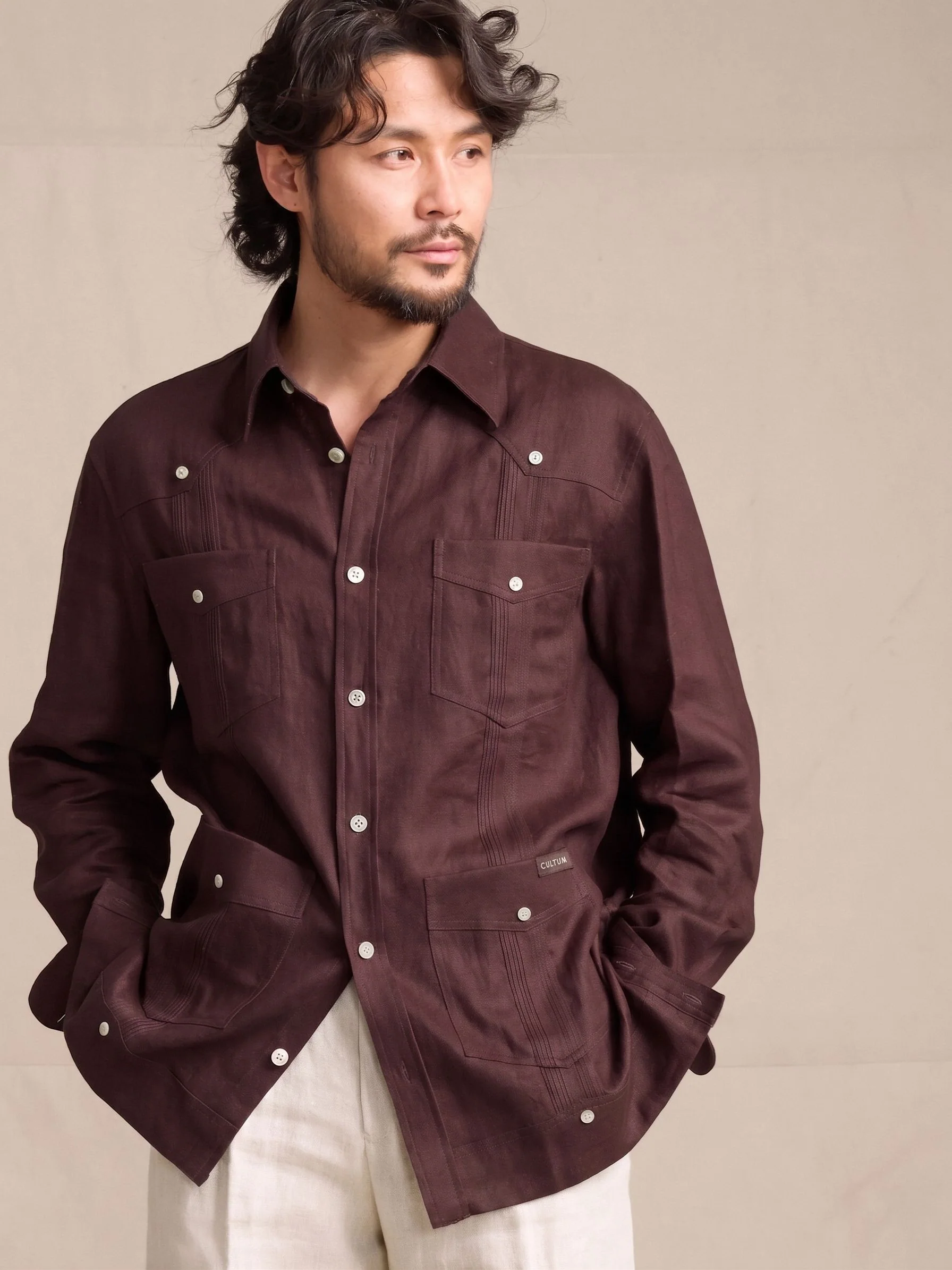 French Linen Guayabera - Image 2