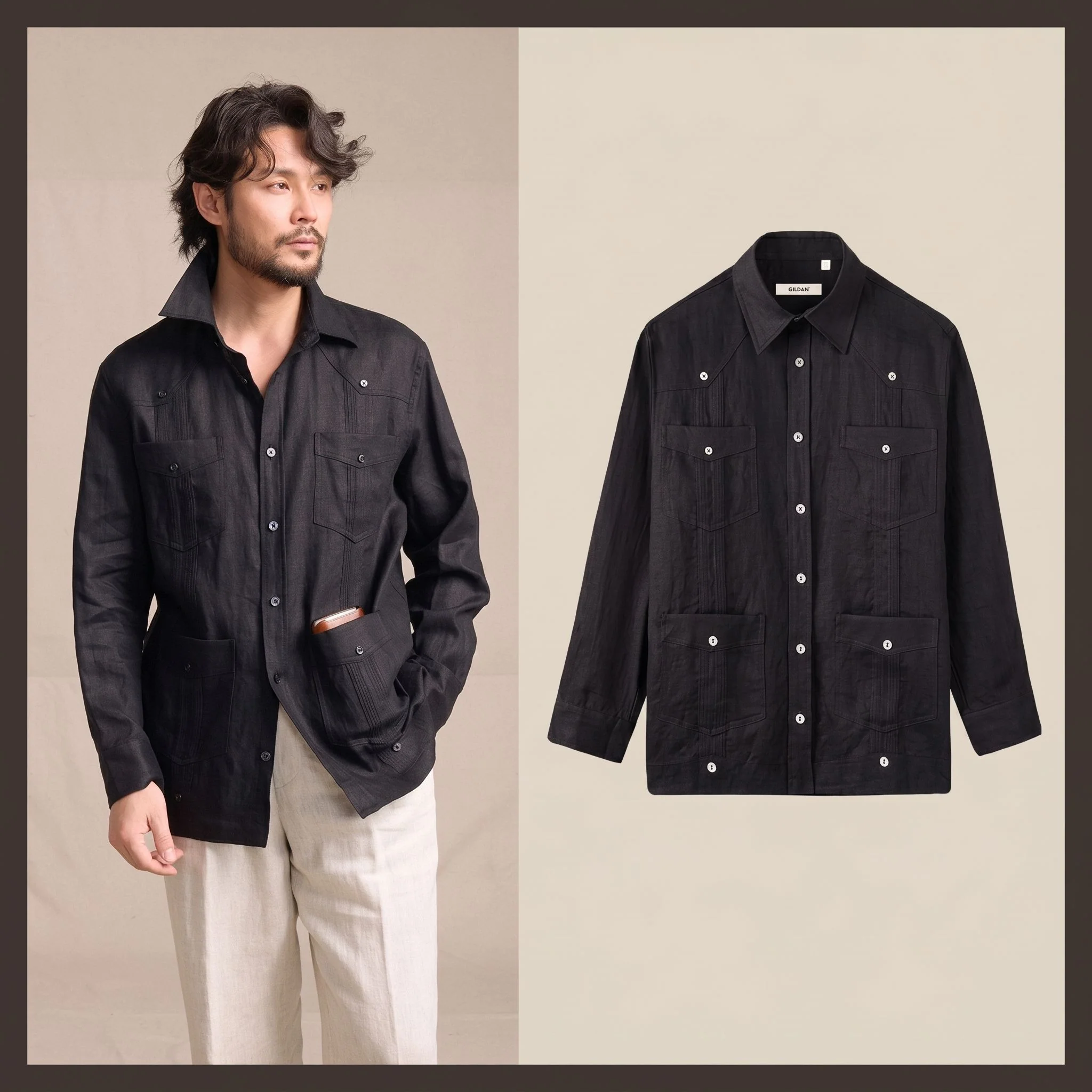 French Linen Guayabera - Image 7