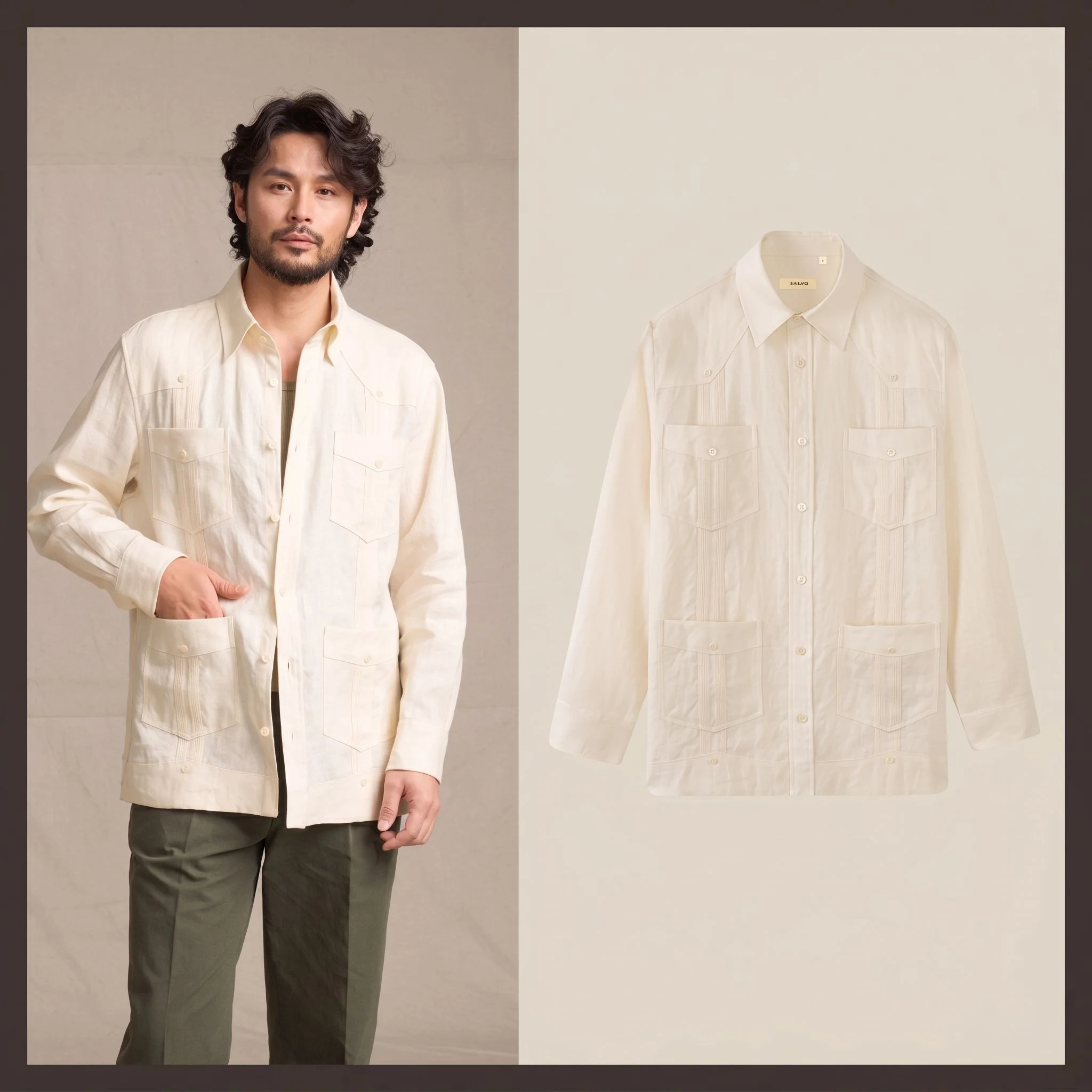 French Linen Guayabera - Image 9