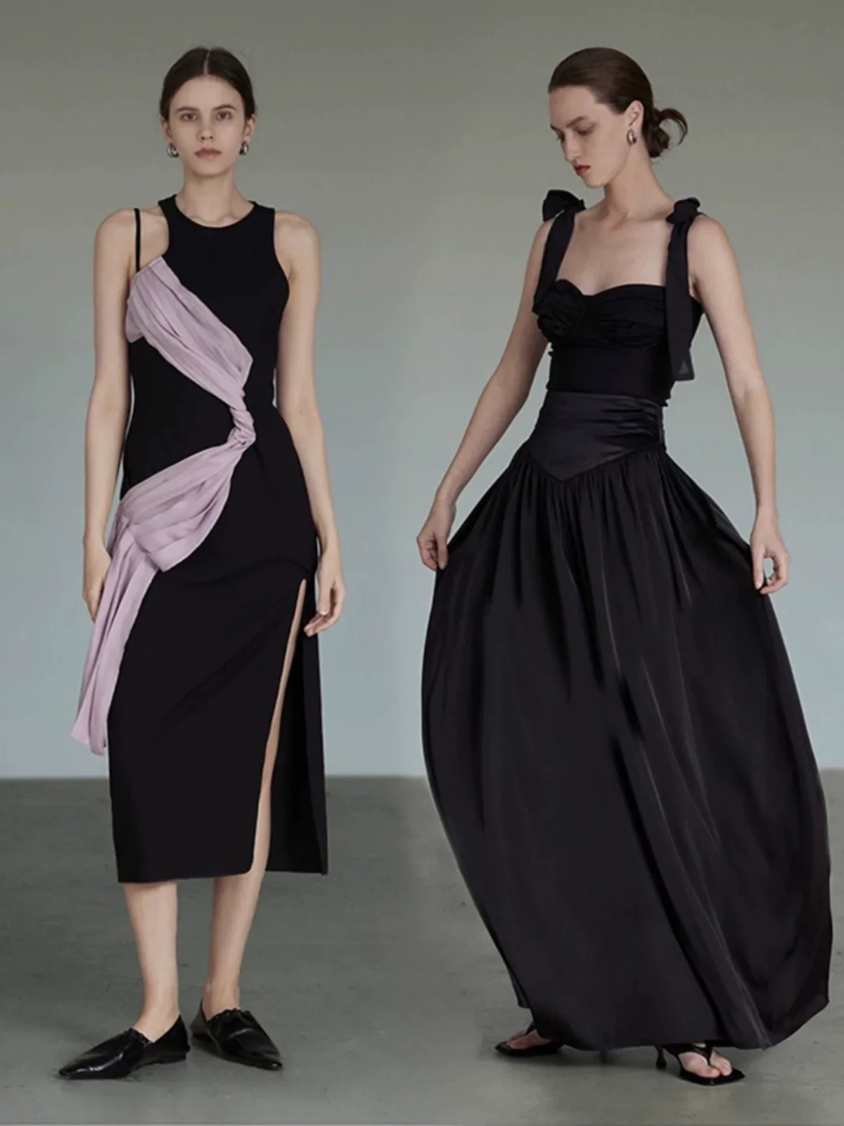 French Suspender Two-Piece Dress