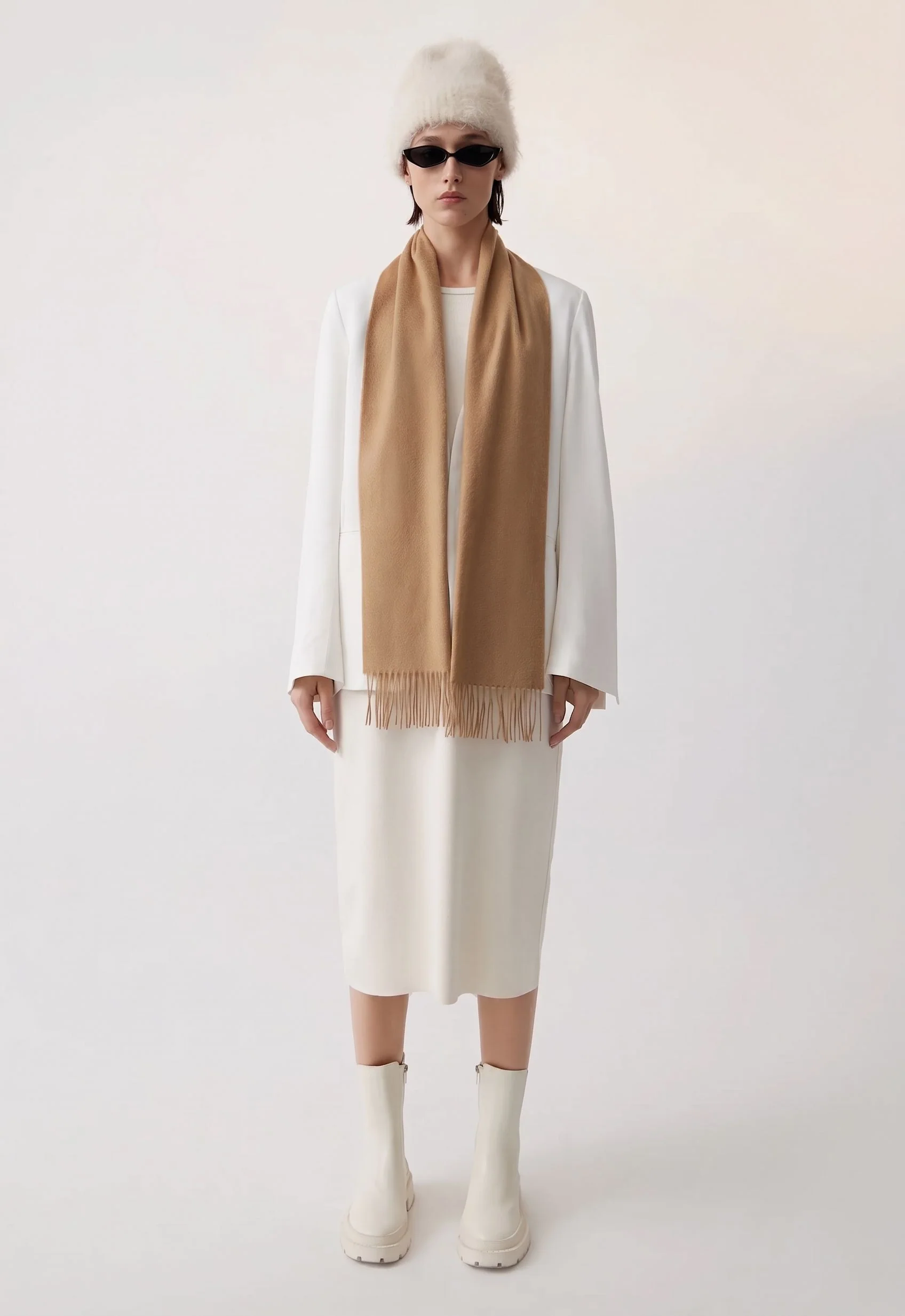 Fringed Brushed Scarf - Image 2