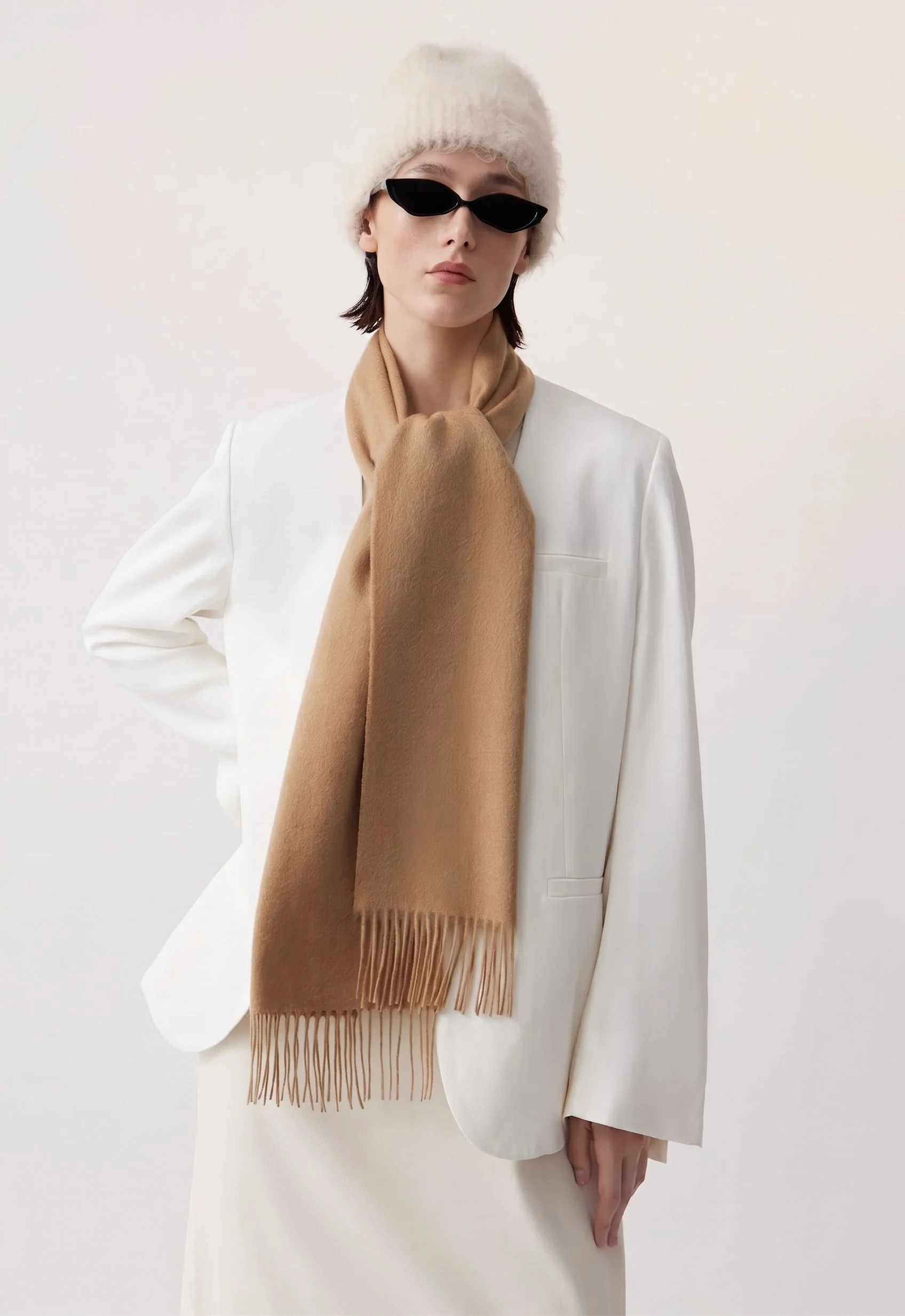 Fringed Brushed Scarf - Image 4