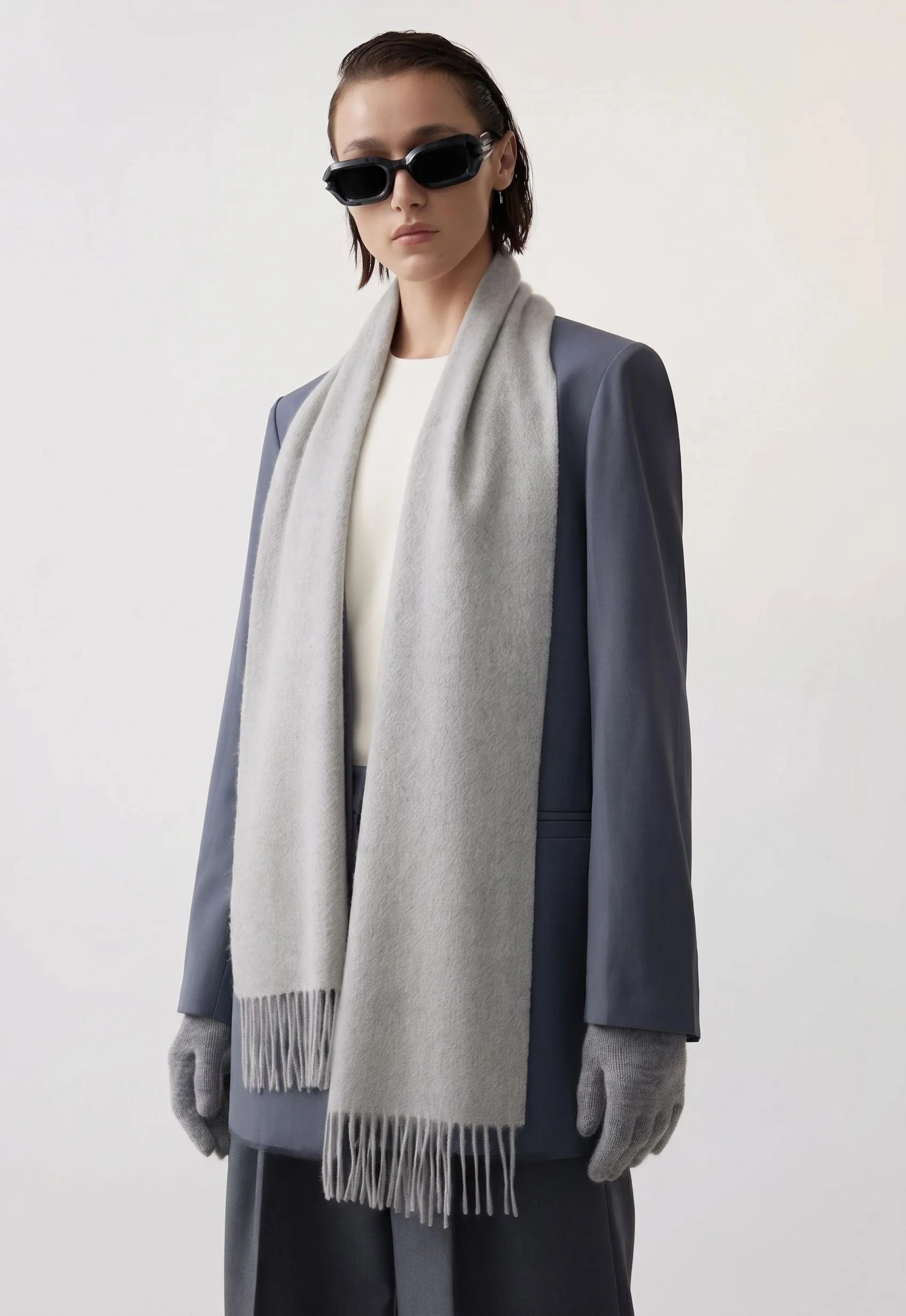 Fringed Brushed Scarf - Image 2
