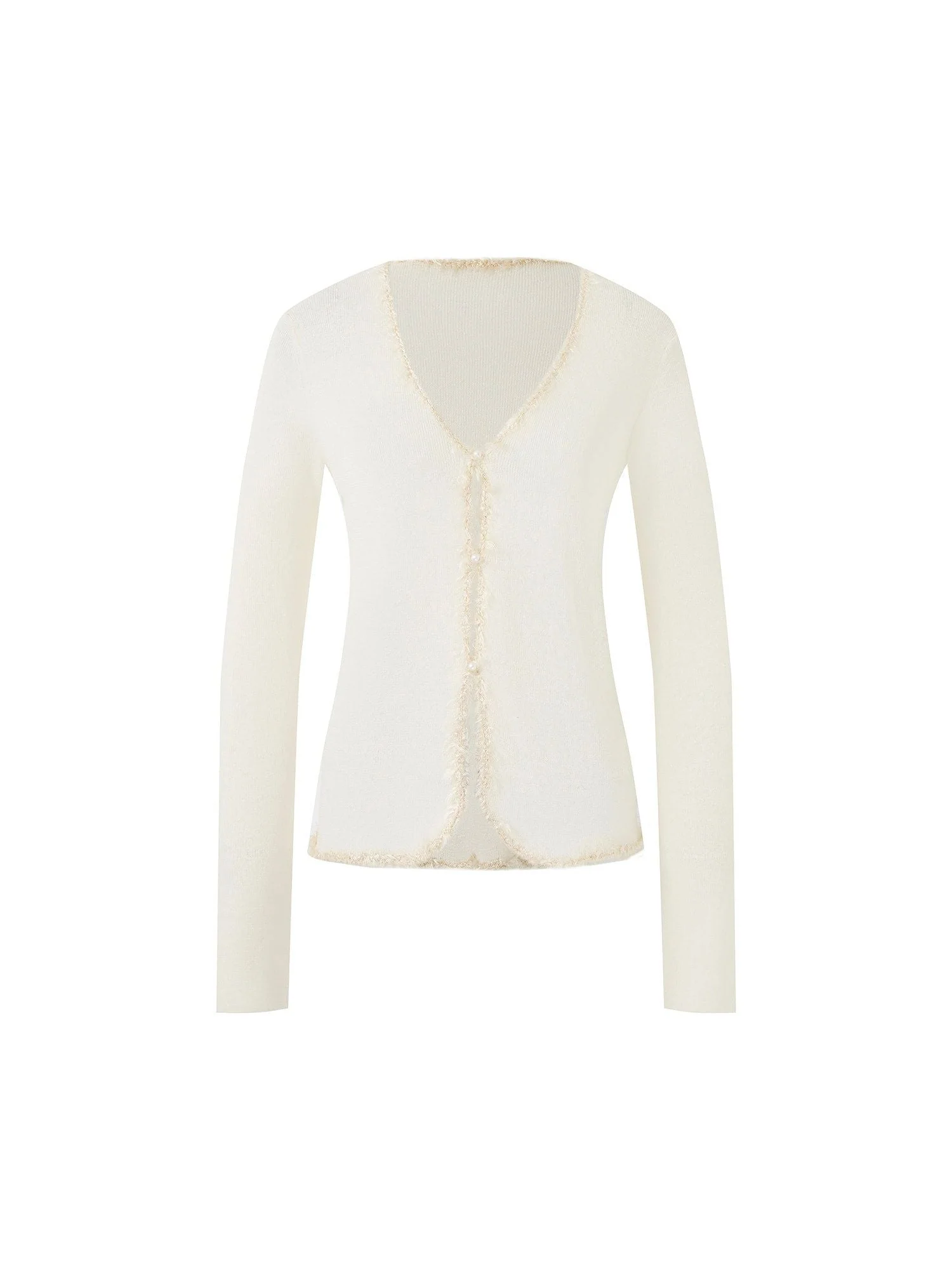 Fringed Knit Cardigan